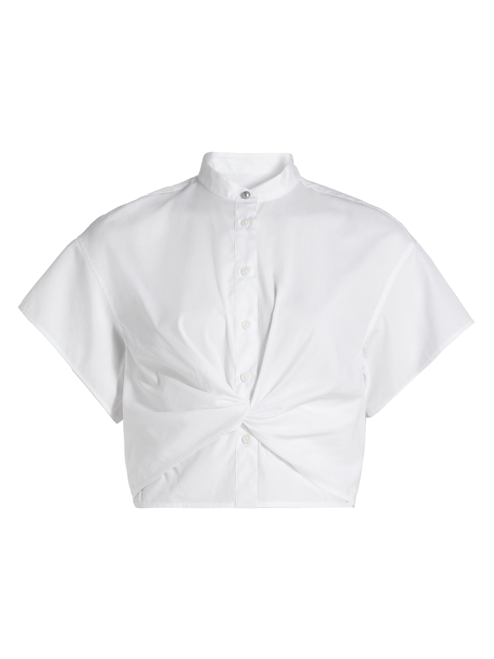 rag & bone Women's Gretchen Poplin Twisted Shirt - White