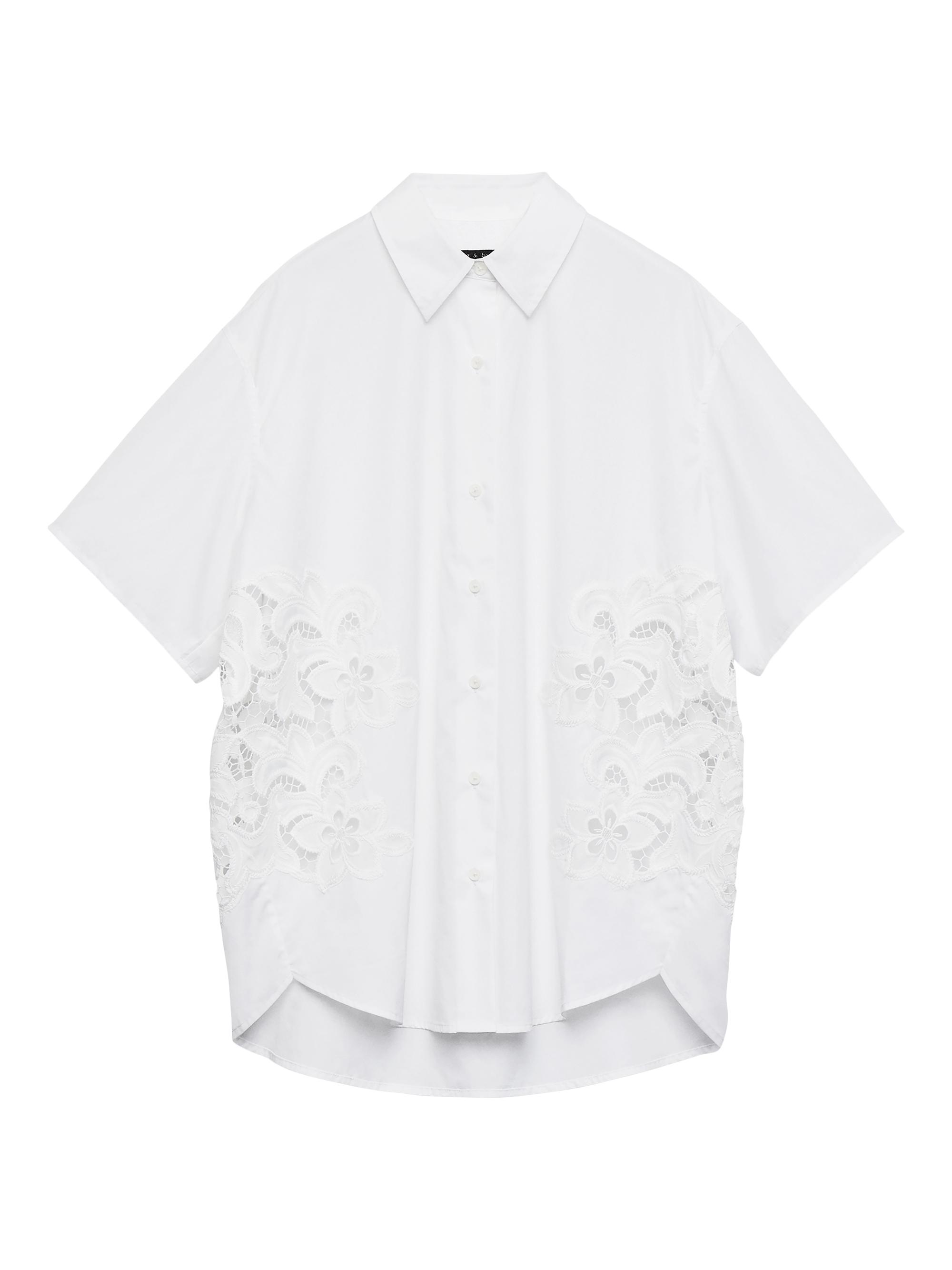 rag & bone Women's Amy Lace Shirt - White Lace
