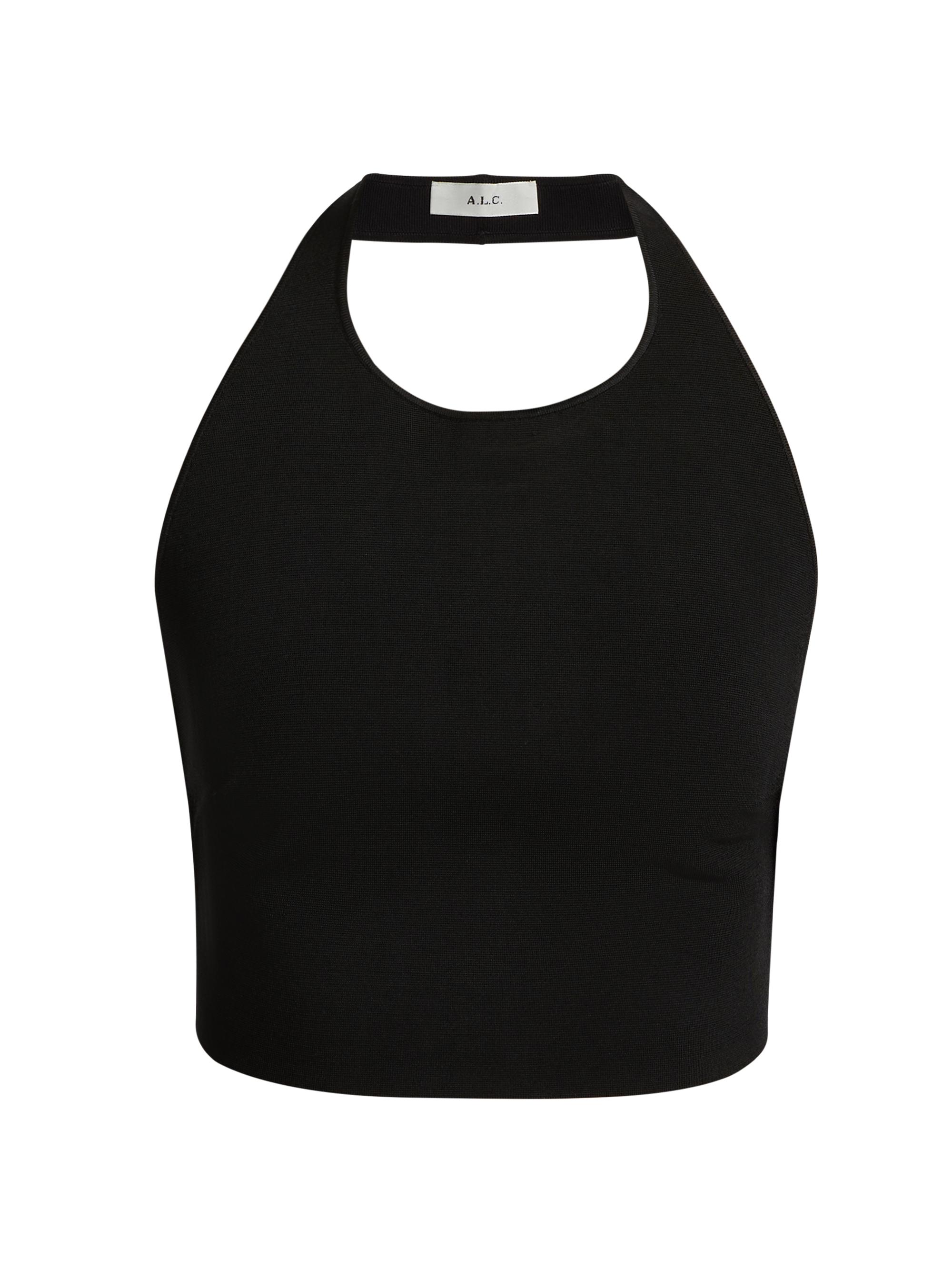 A.L.C. Women's Rory Halterneck Crop Top - Black