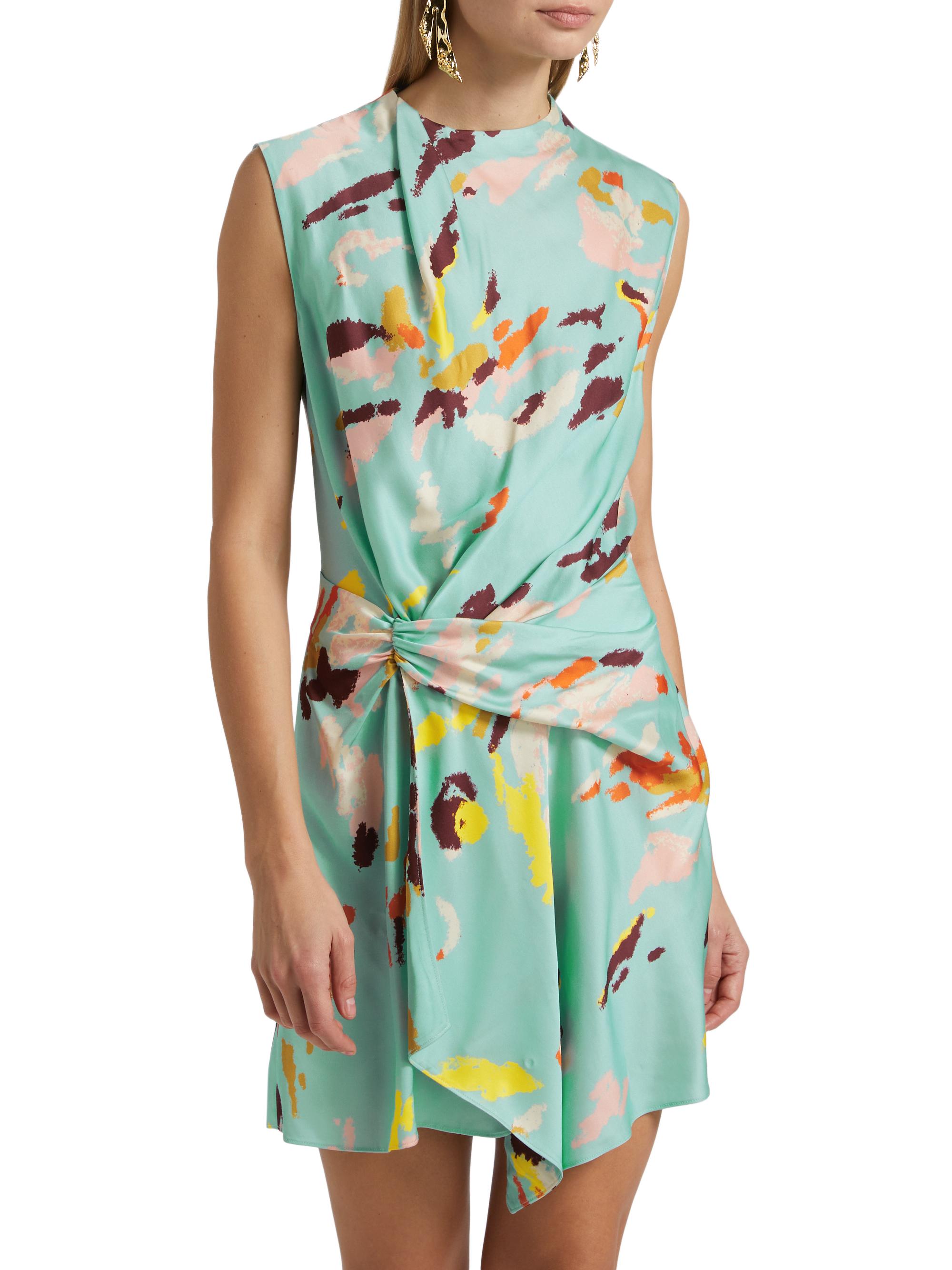 Dion Printed Sleeveless A-Line Minidress Saks Fifth Avenue