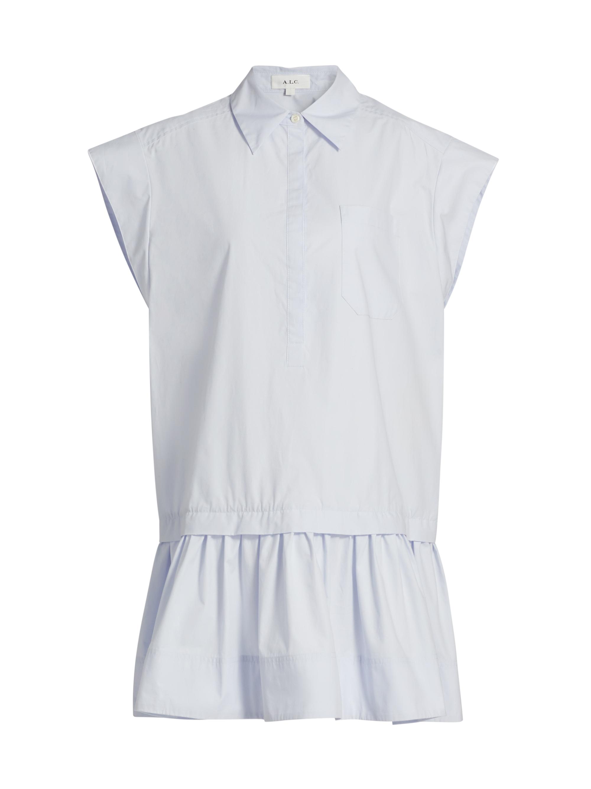 A.L.C. Women's Brock Cotton Drop-Waist Minidress - Acqua