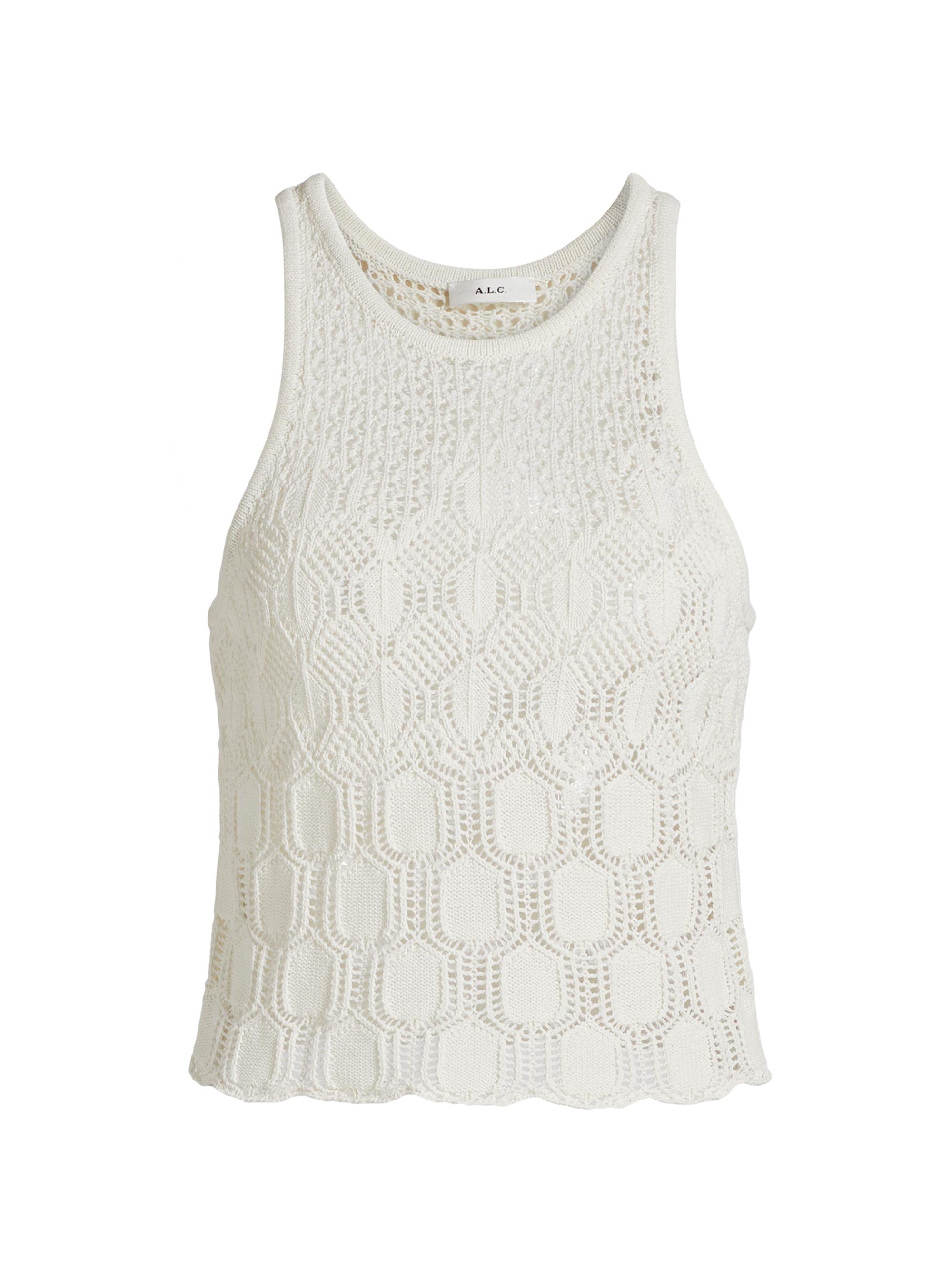 A.L.C. Women's Rosa Crochet Sleeveless Top - Off White