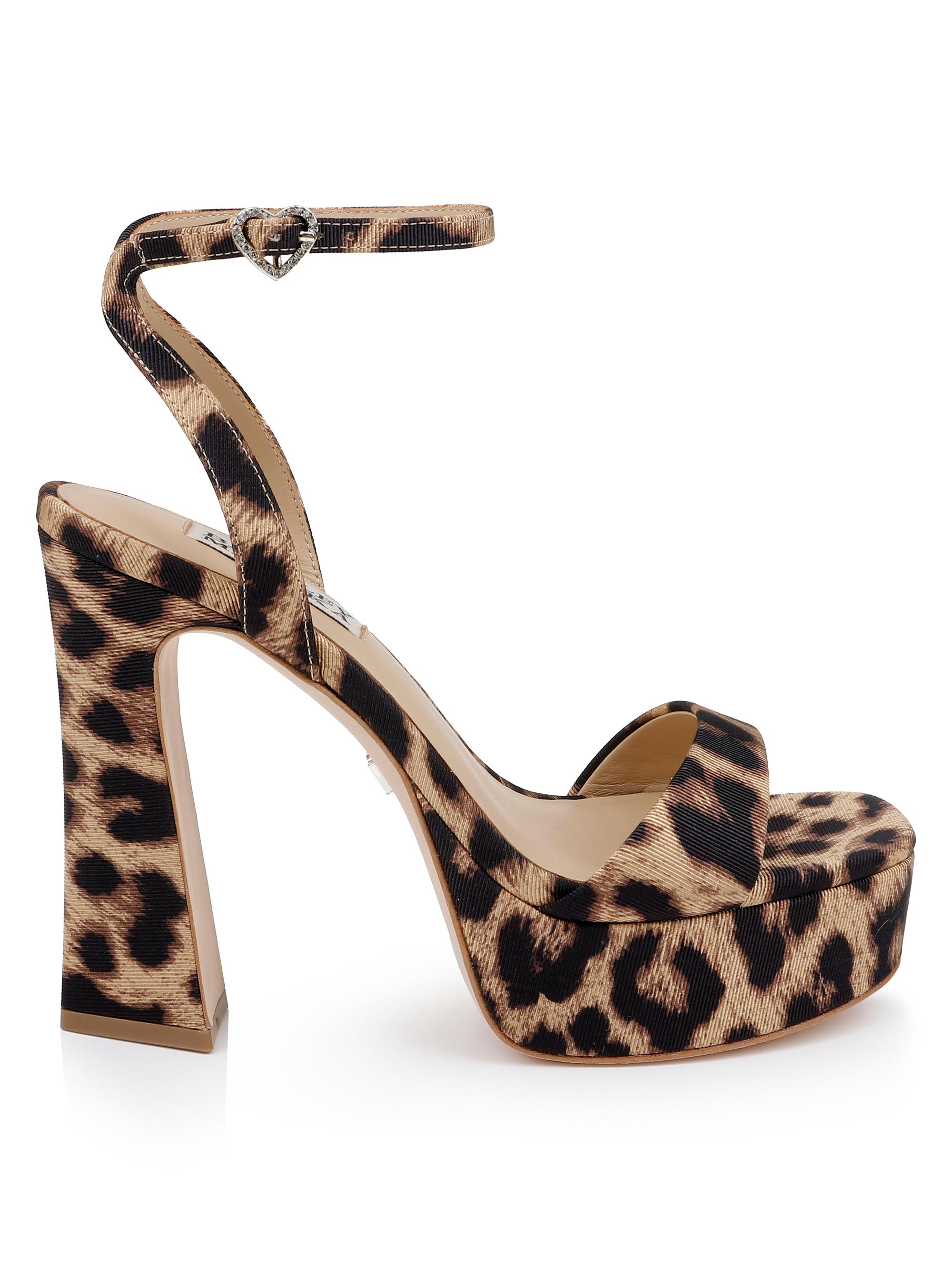 Badgley Mischka Women's Caia Leopard-Print Platform Sandals - Natural Leopard