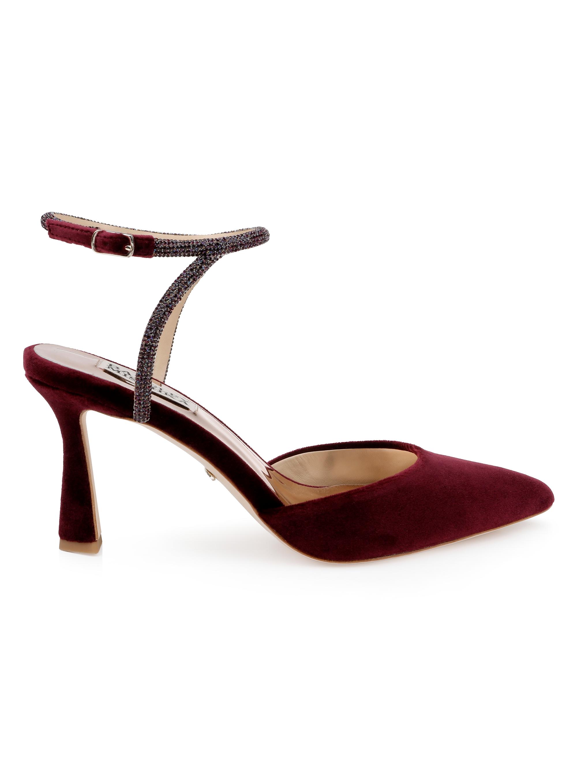 Badgley Mischka Women's Kamilah 80MM Velvet D'Orsay Heels - Wine Velvet