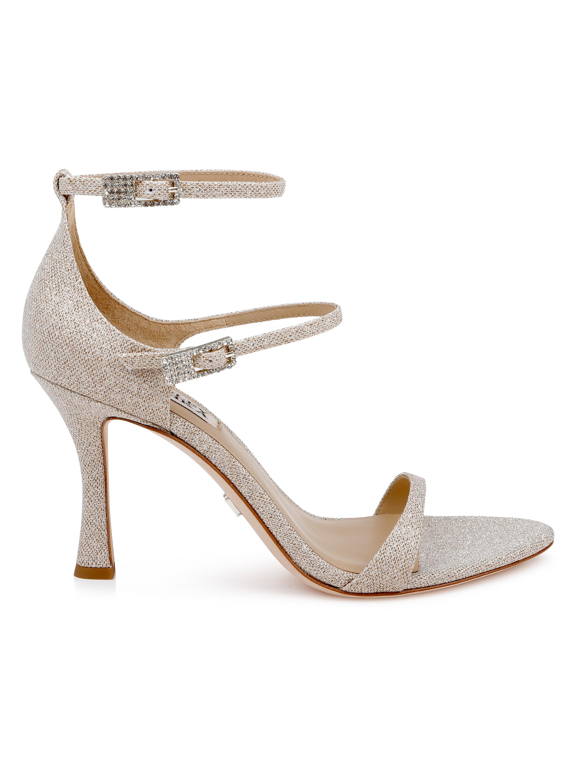 Badgley Mischka Women's Valencia 85MM Glitter Sandals - Gold Glitter