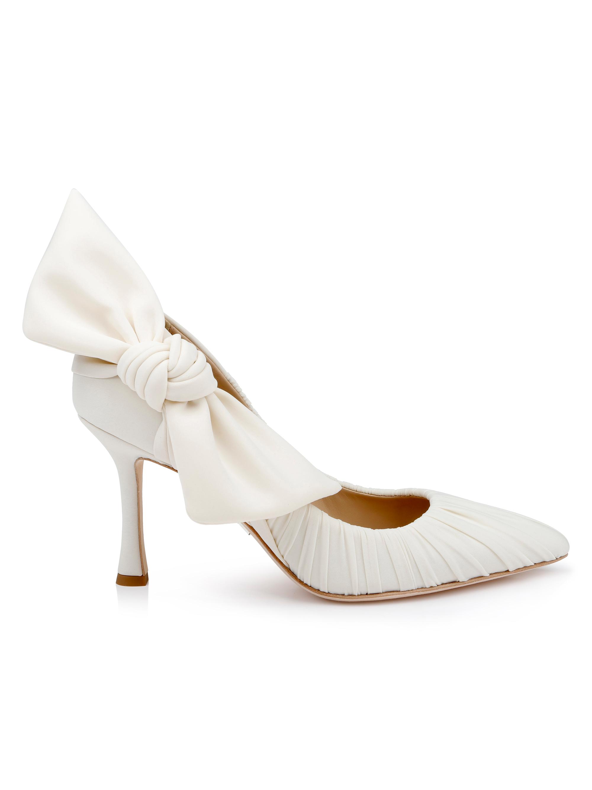 Badgley Mischka Women's Vanesa 85MM Pleated Satin Pumps -  Fabric