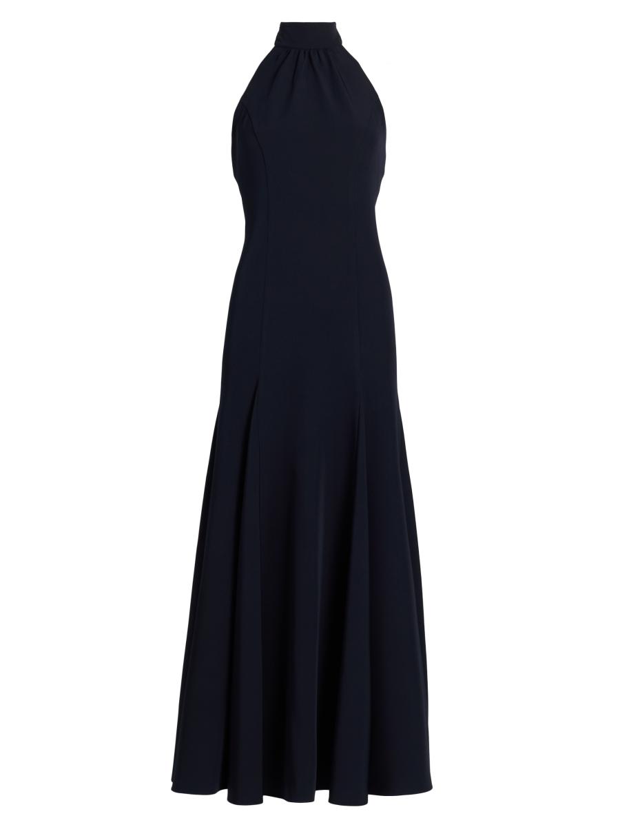 Milly Women's Elena Halterneck Maxi Dress In Blue