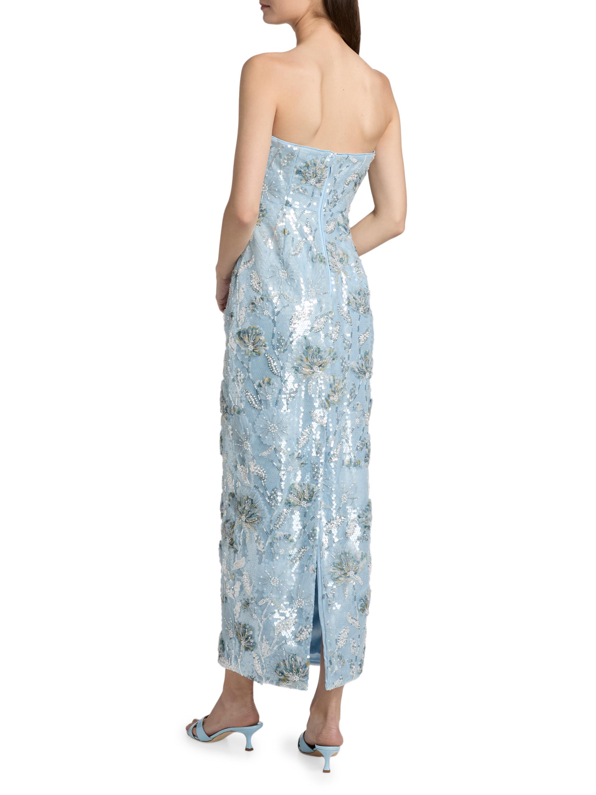 Milly Jasmine Sequined Strapless Column Dress | Saks Fifth Avenue
