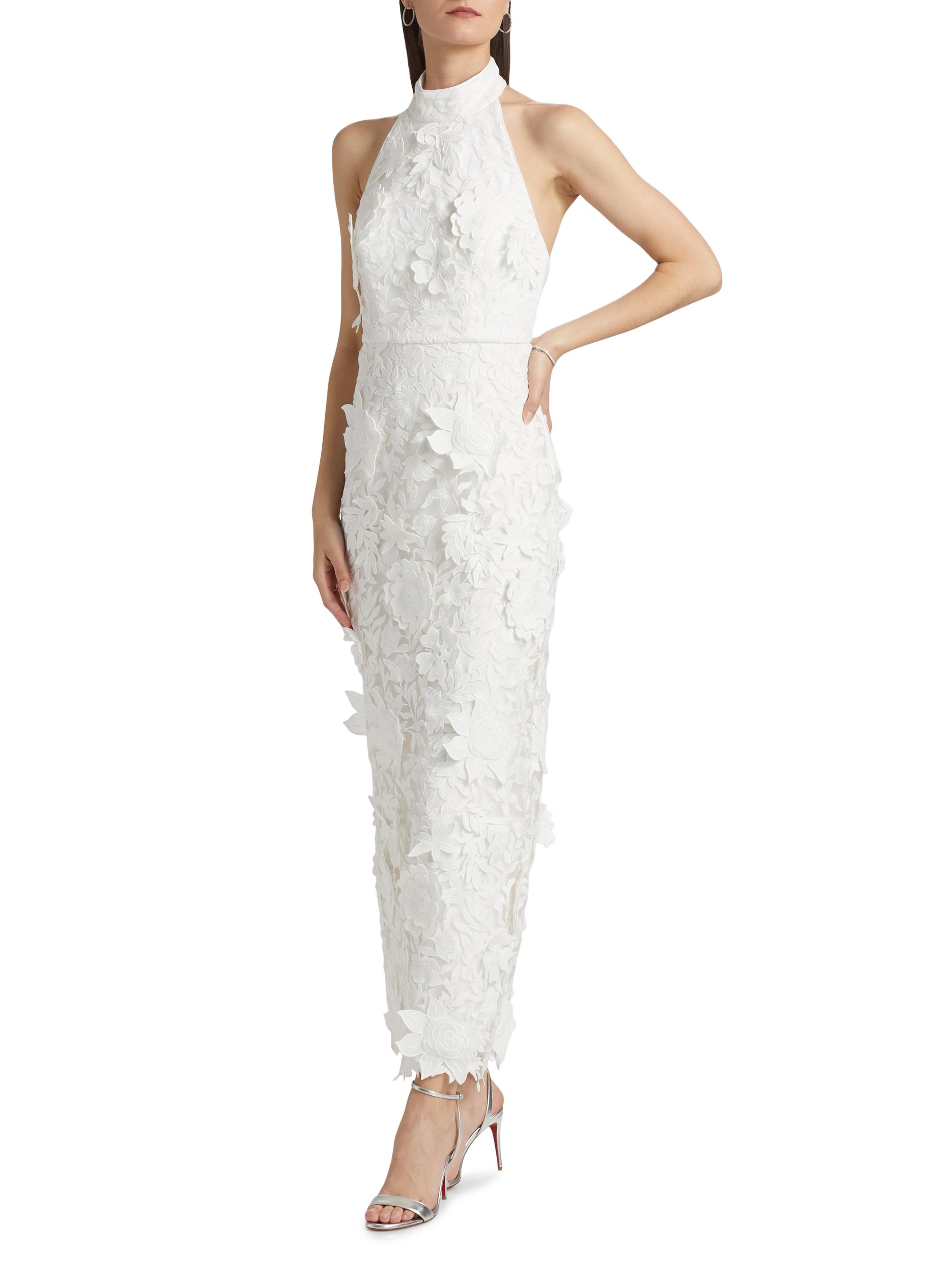Milly Women's Sofia 3D Floral Lace Dress - White - Size 0