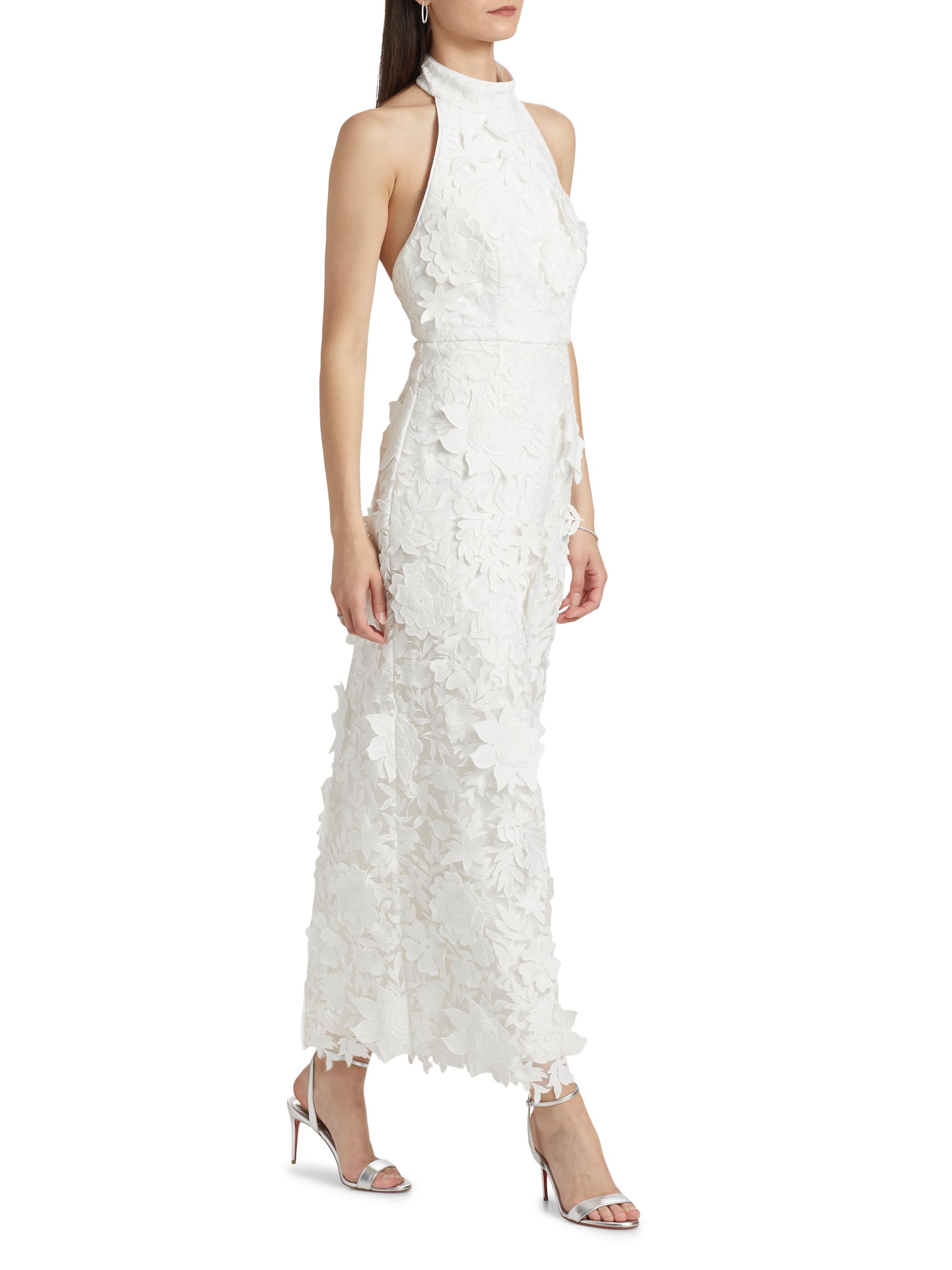 Milly Women's Sofia 3D Floral Lace Dress - White - Size 8