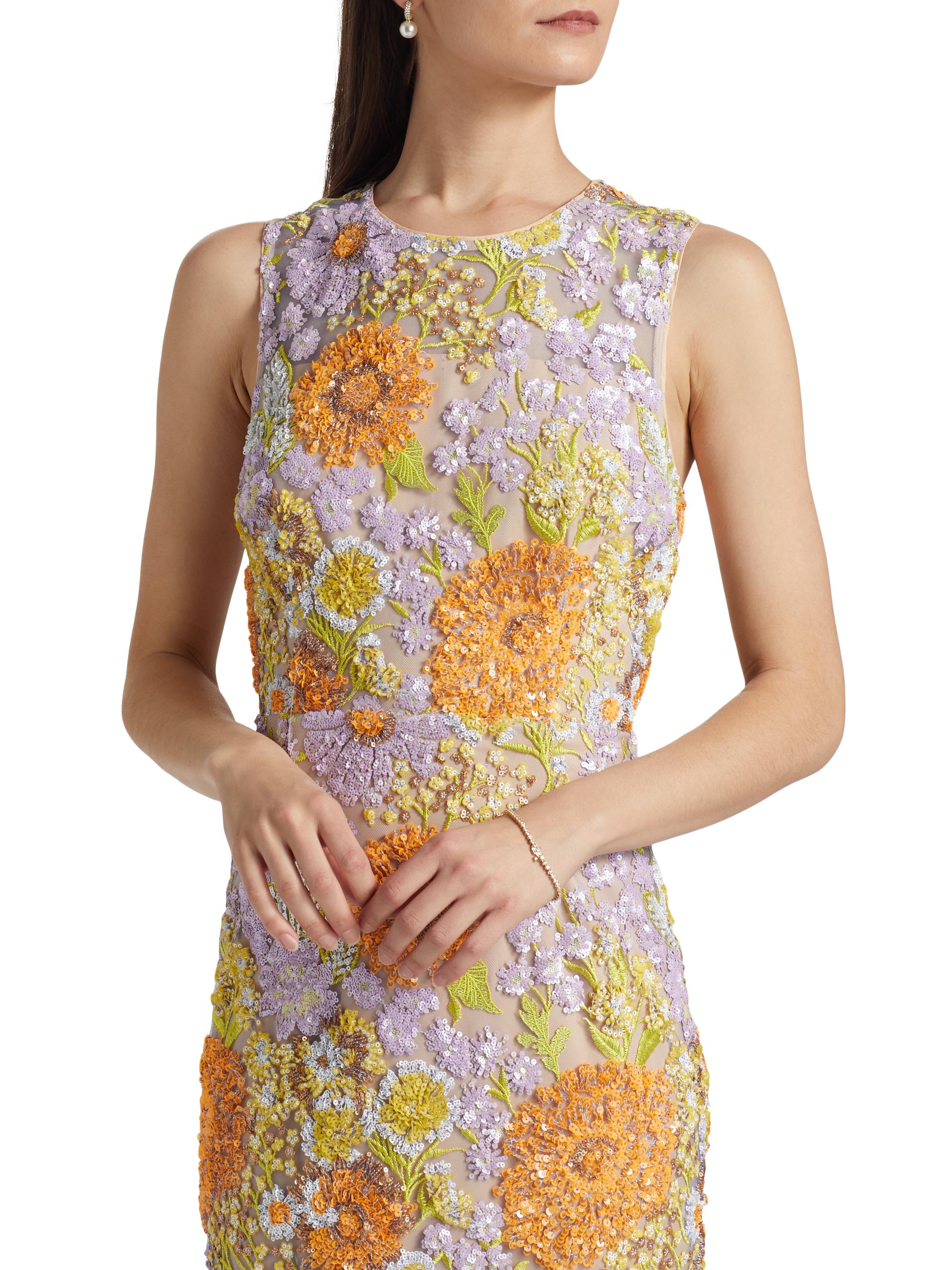 Milly Anna Floral Embellished Gown | Saks Fifth Avenue