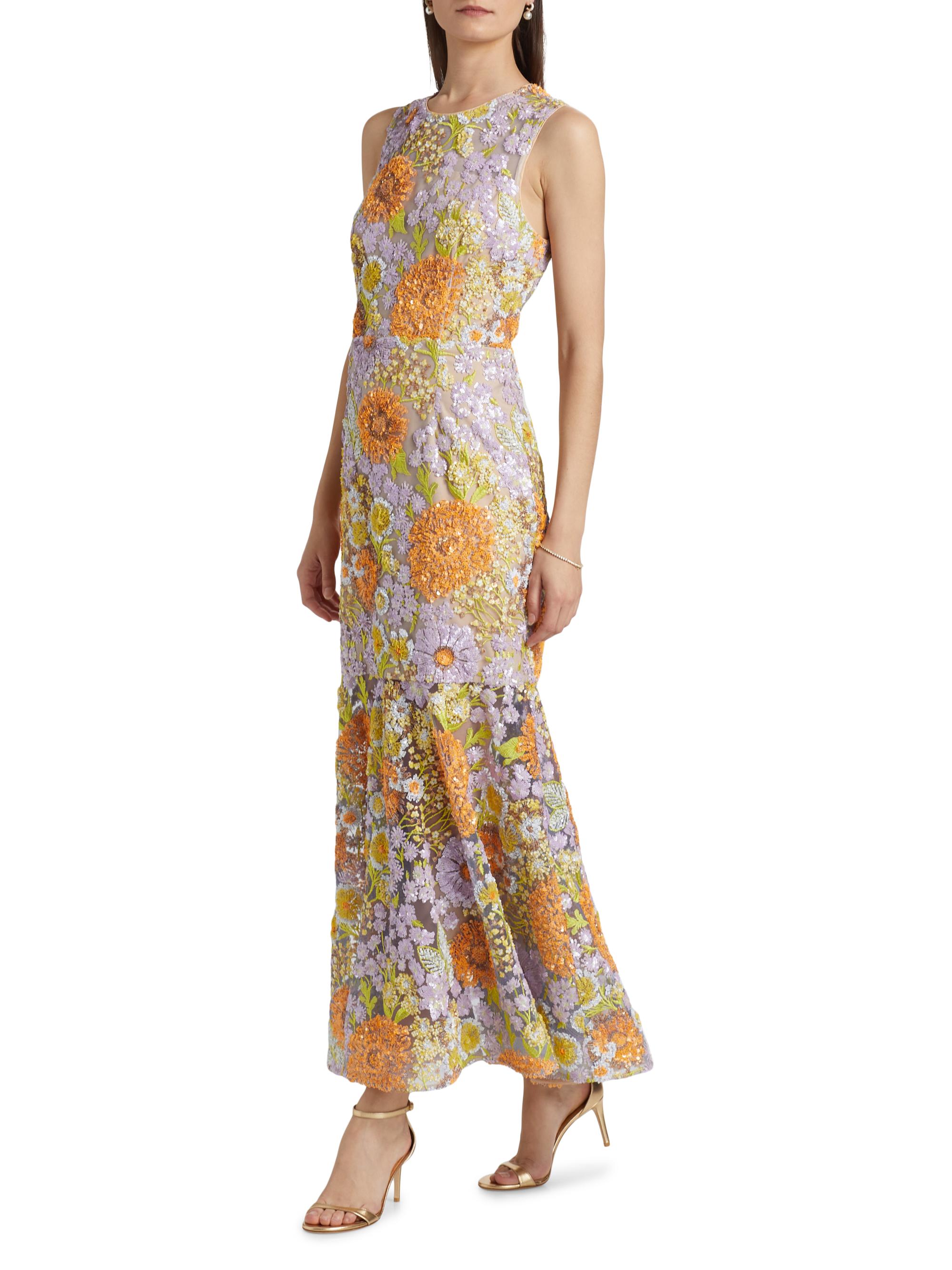 Milly Anna Floral Embellished Gown | Saks Fifth Avenue