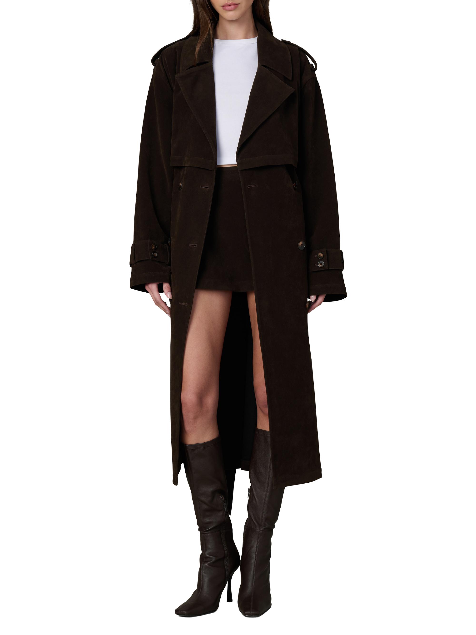 Joe's Jeans The Elizabeth Faux-Suede Trench Coat | Saks Fifth Avenue