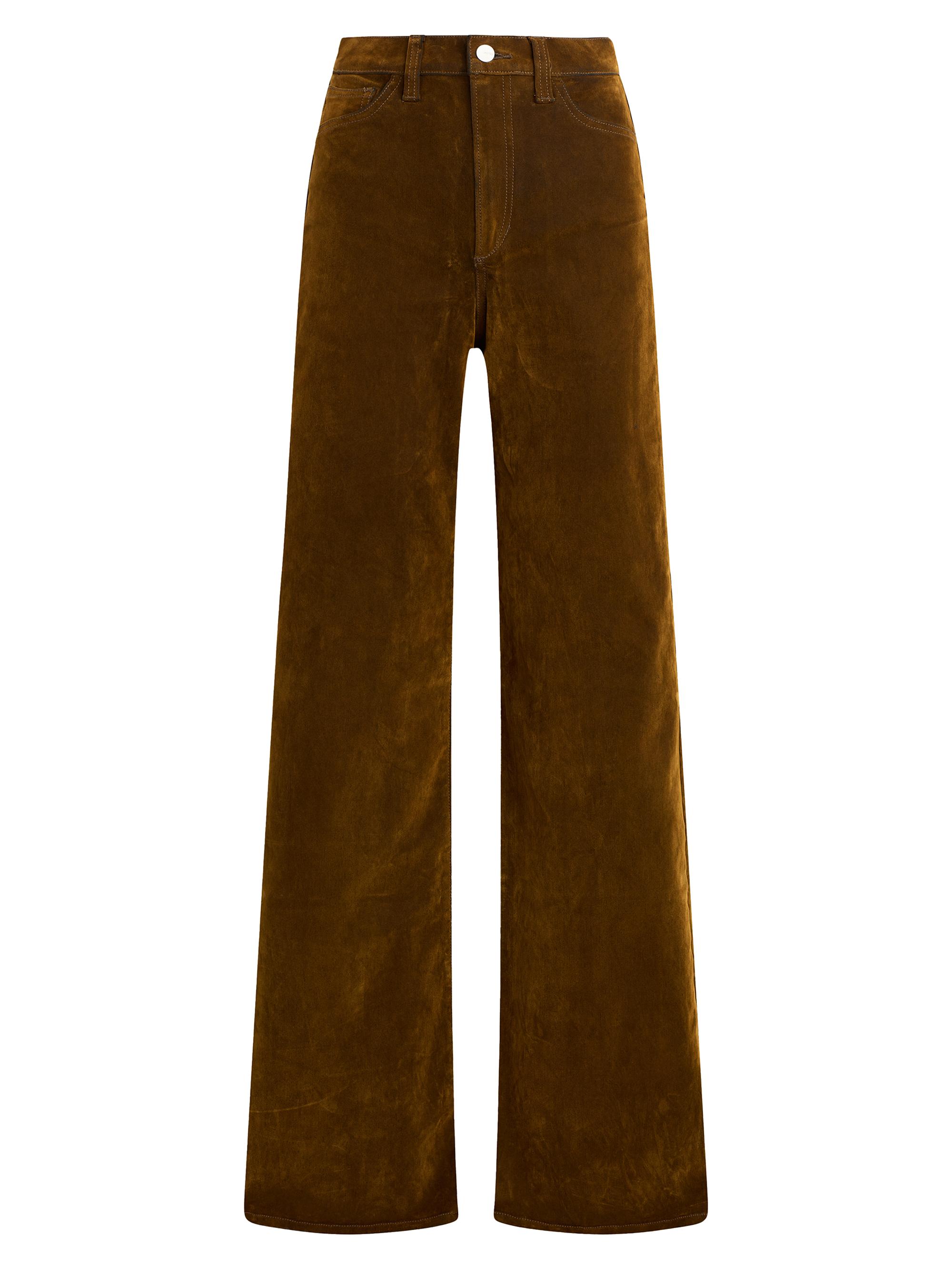 Joe's Jeans Women's The Mia Stretch Flocked Wide-Leg Jeans - Bronze Brown