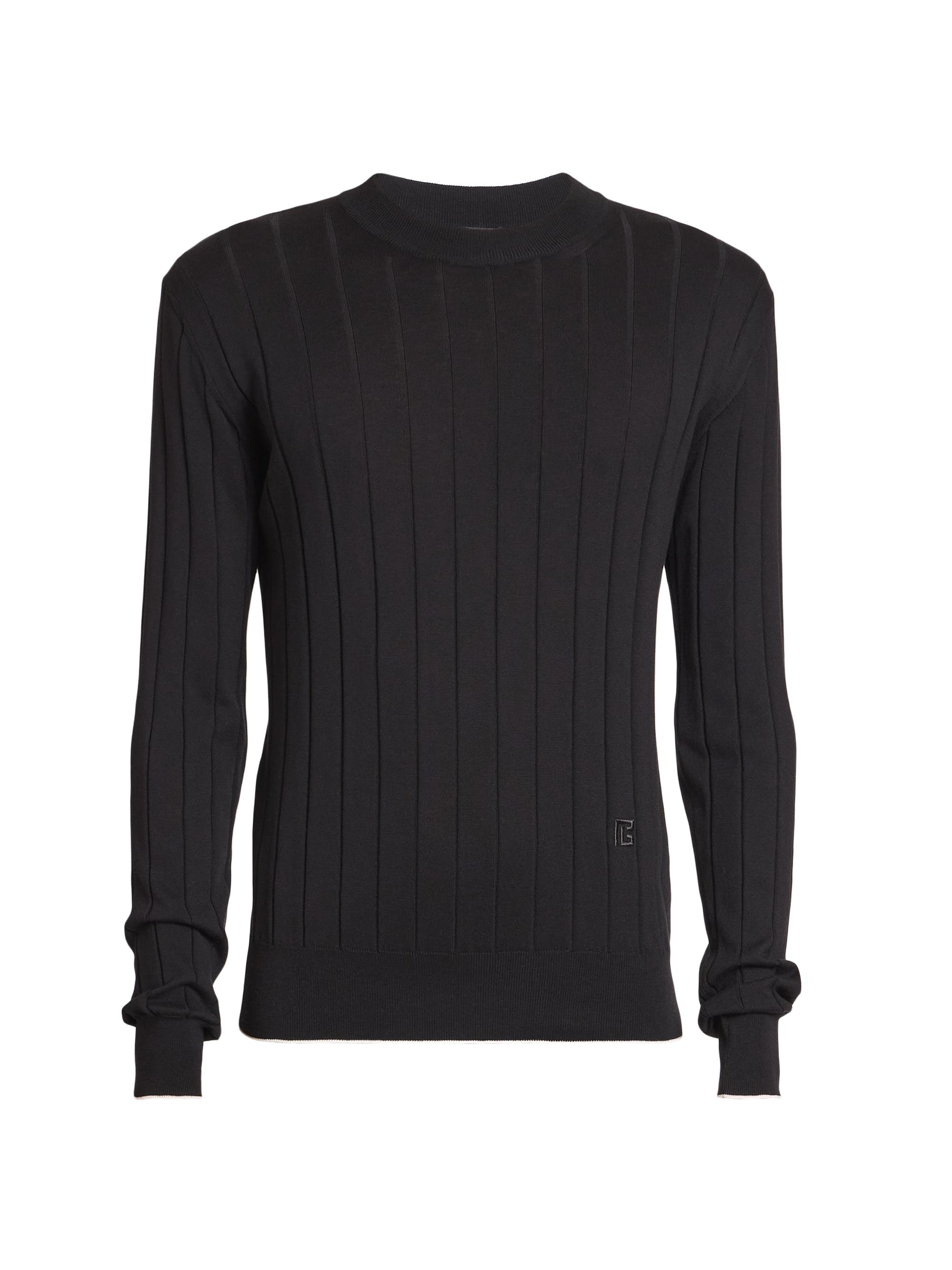 Balmain Big Stamp Knit Wool Sweater | Saks Fifth Avenue