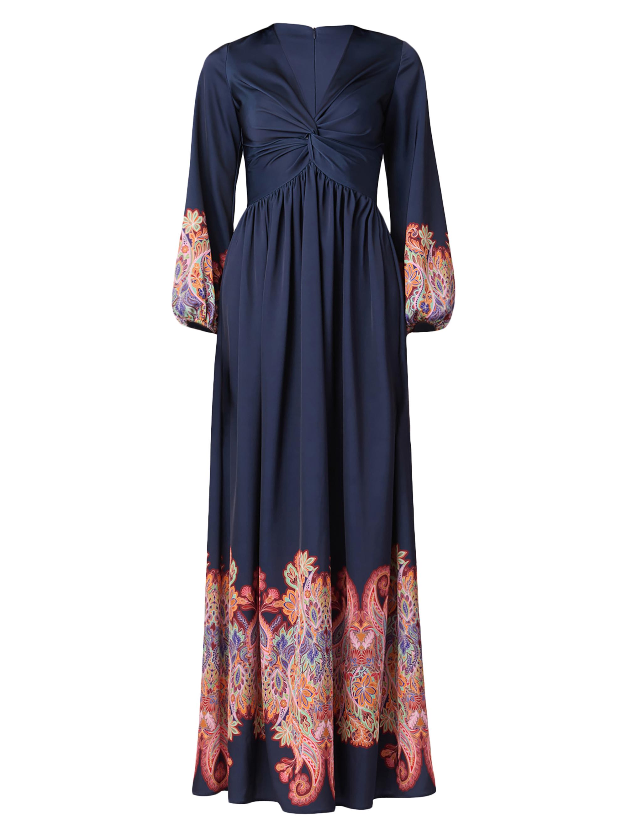 chinese dress ladies Hansen & Gretel Calla Maxi Dress in Black/Pink, Size M main image 1