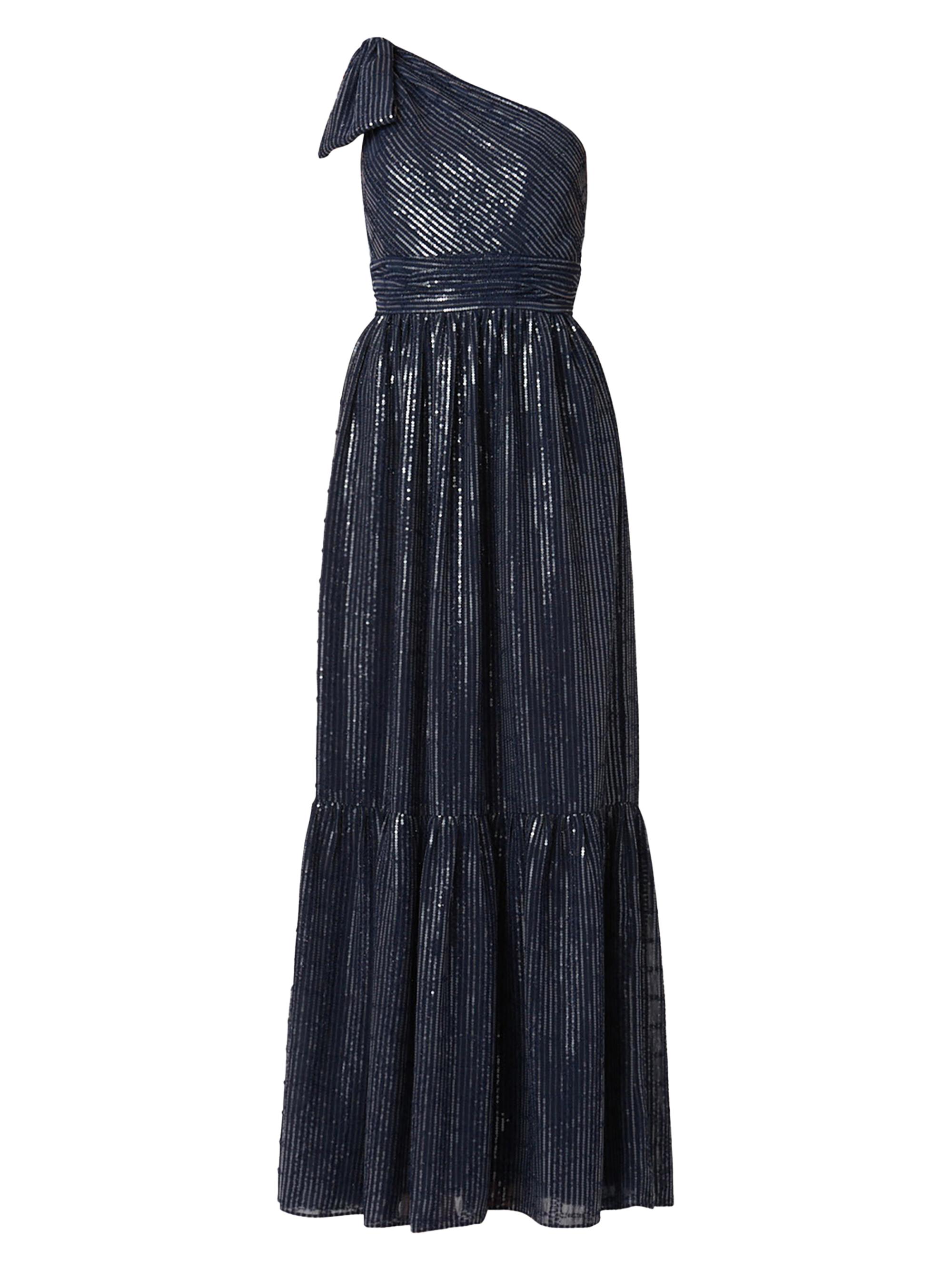 Shoshanna Women's Indigo Sequined One-Shoulder Gown - Navy