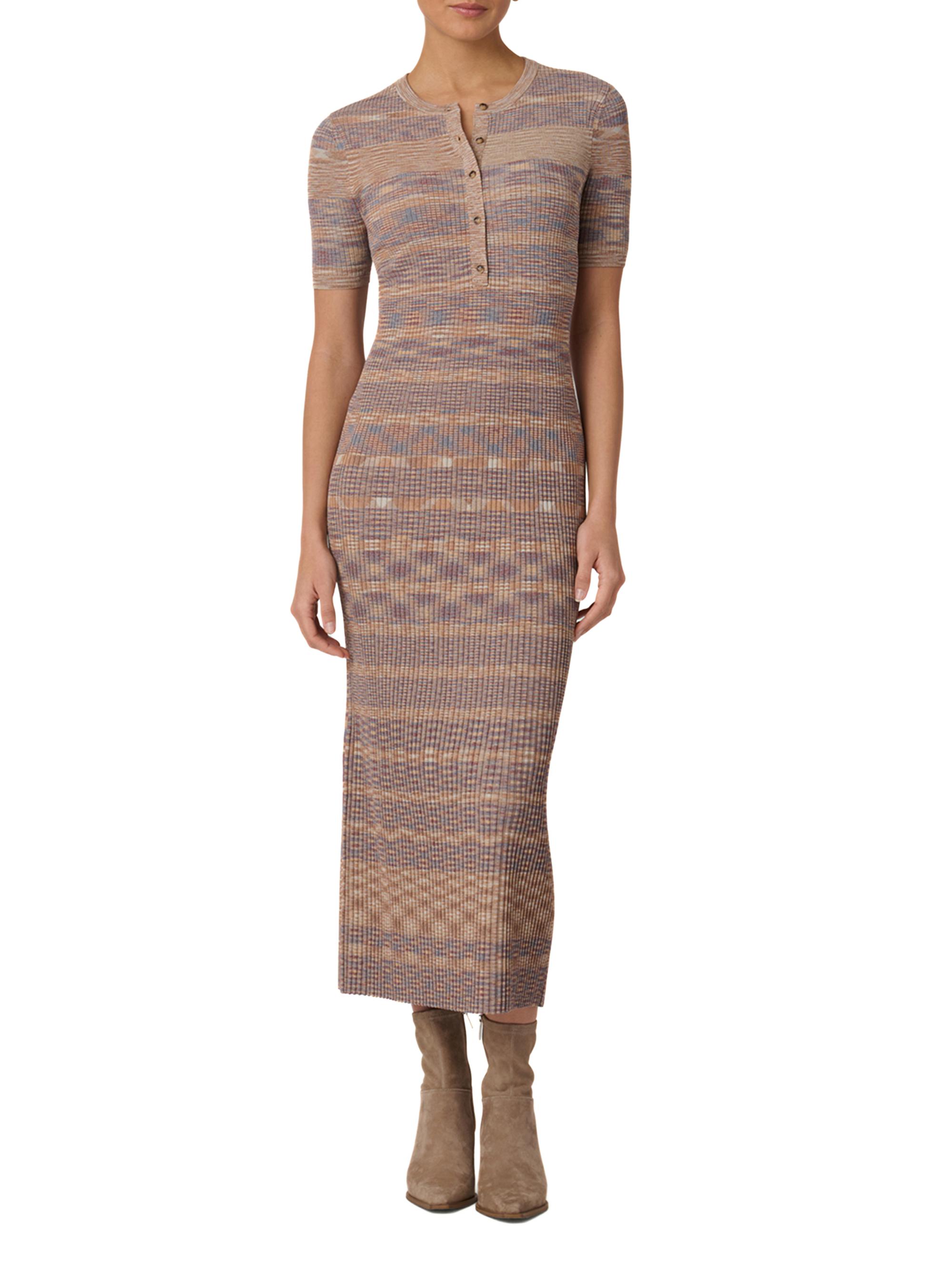 Lara Dress - Tan/Slate/Umber / M