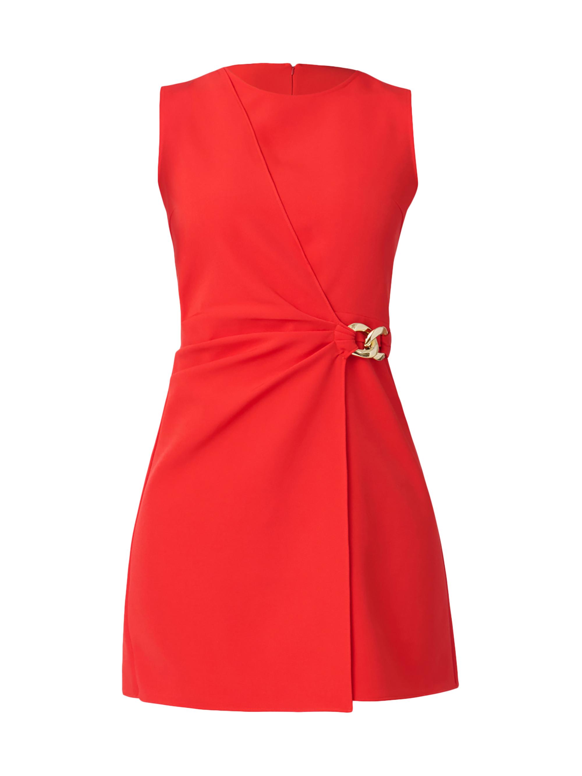 Shoshanna Women's Lily Chain-Link Wrap Minidress - Apple