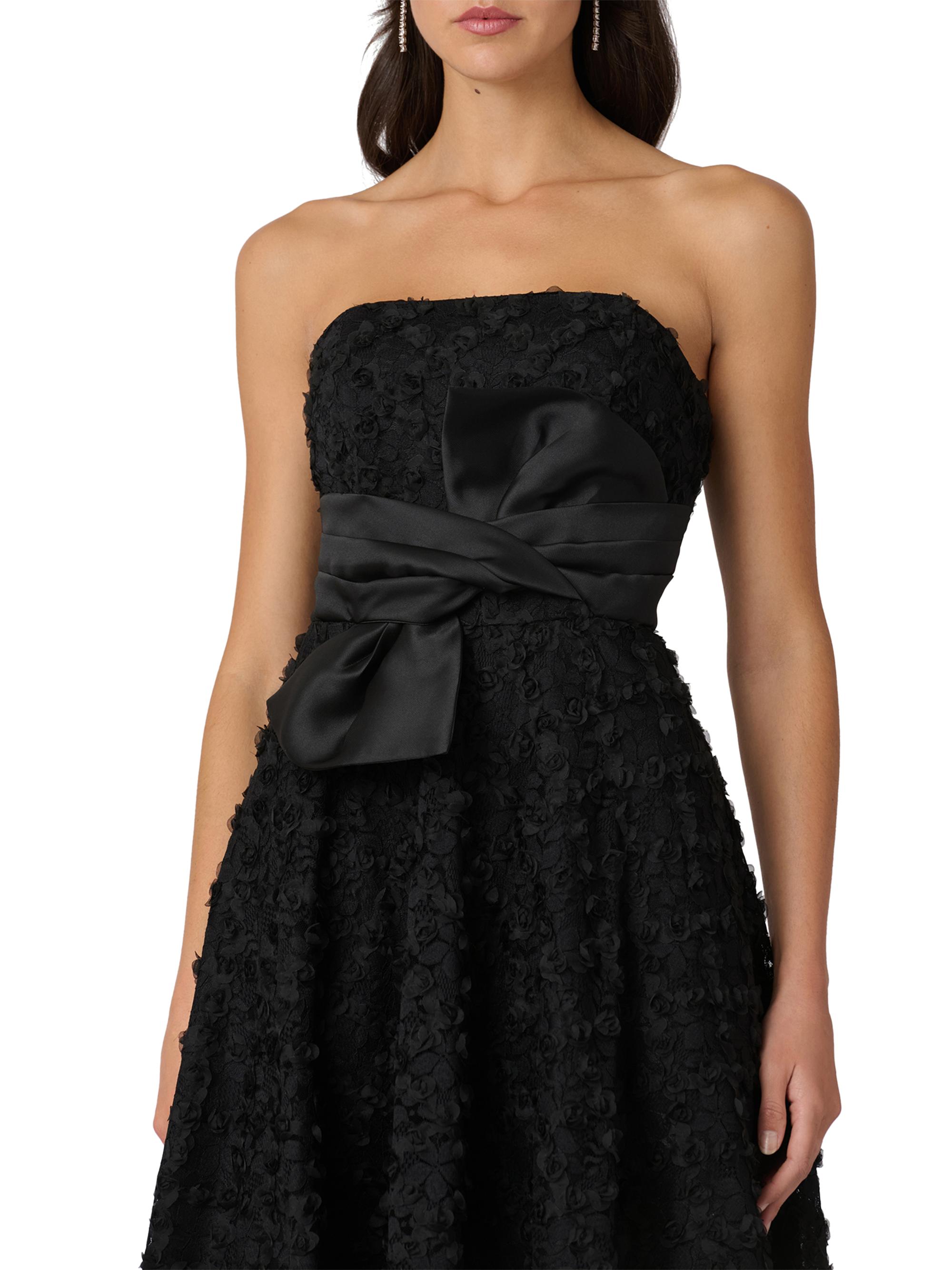Shoshanna India Lace Strapless Tea-Length Dress | Saks Fifth Avenue