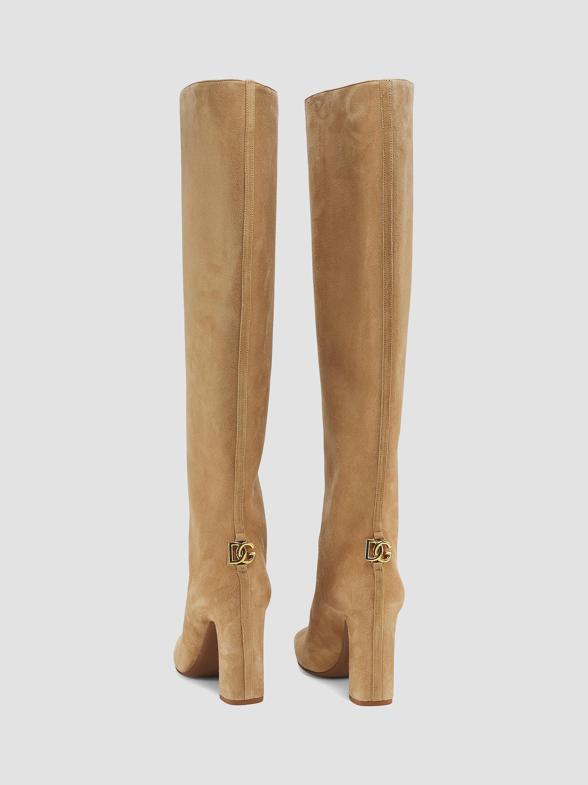 Dolce&Gabbana Italian Tailoring Suede Knee-High Boots | Saks Fifth
