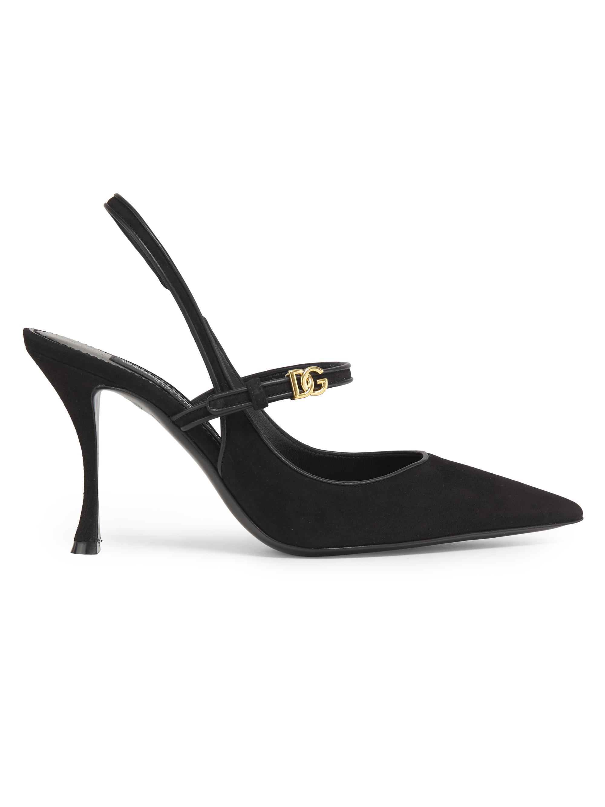 Dolce & Gabbana Women's Italian Tailoring DG Suede Pumps - Nero | Thumbnail 7