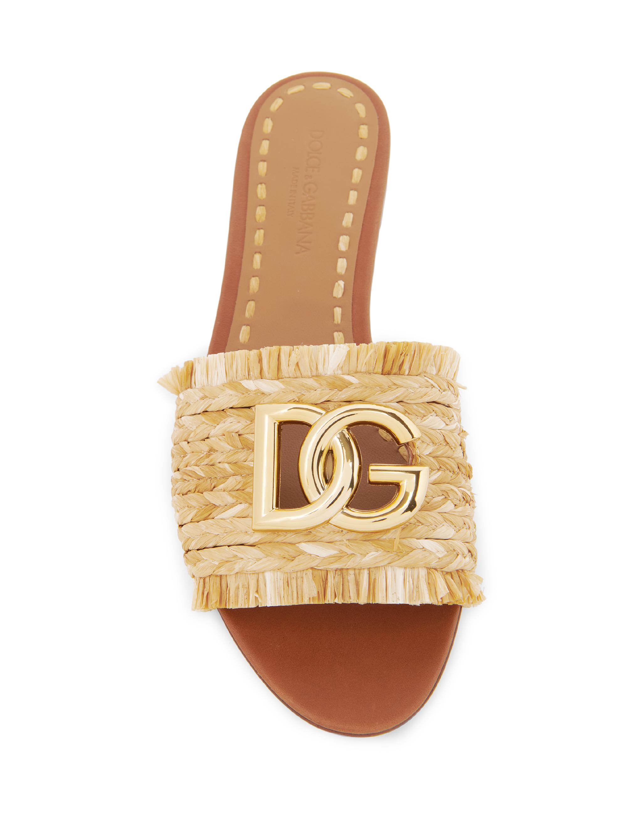 Dolce&Gabbana Logo Woven Sandals | Saks Fifth Avenue