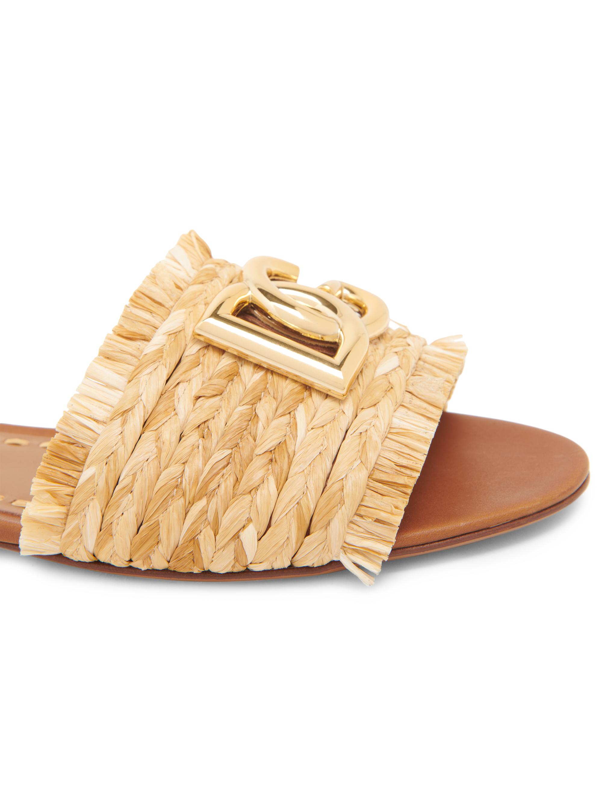 Dolce&Gabbana Logo Woven Sandals | Saks Fifth Avenue