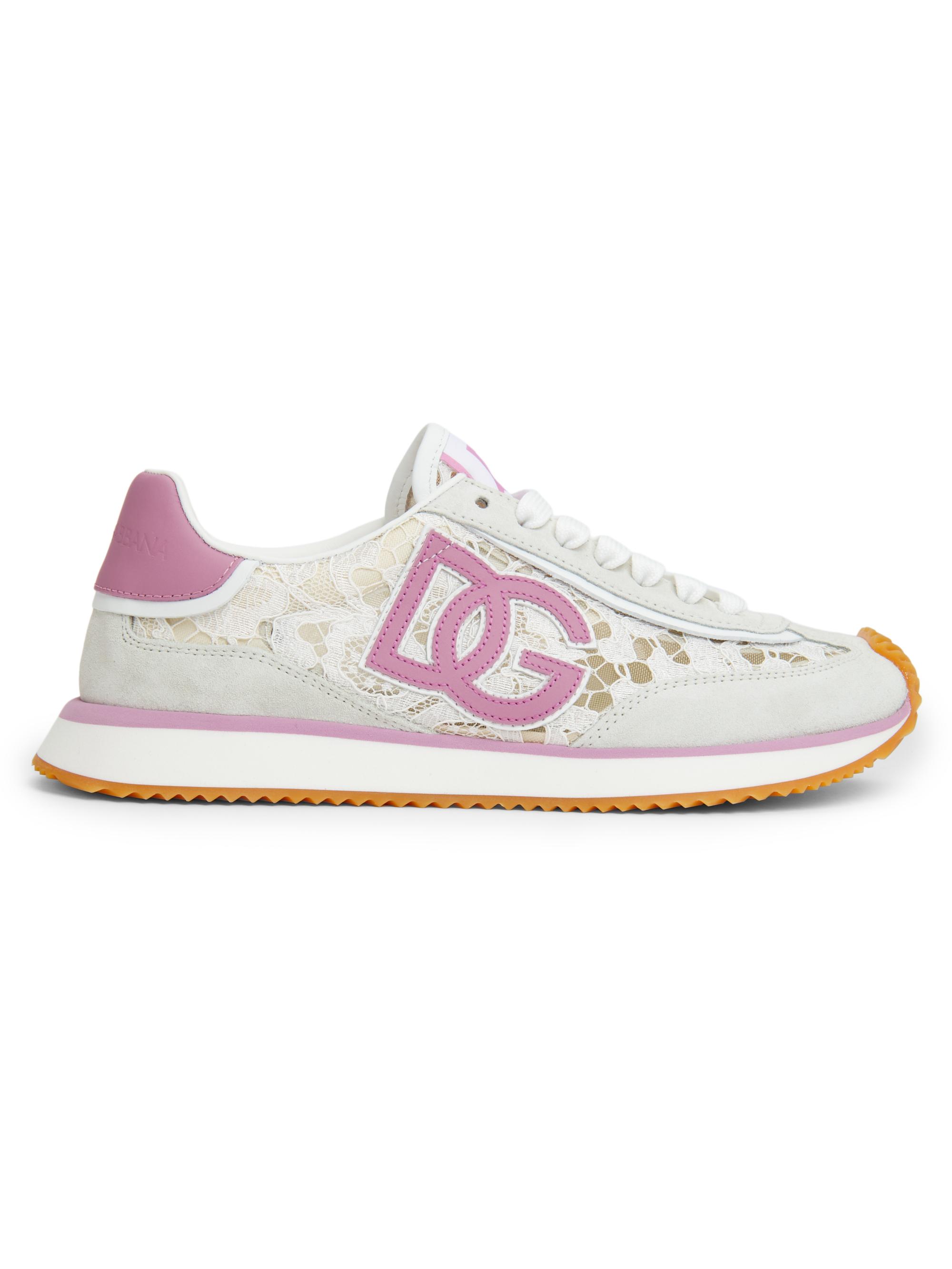 Dolce & Gabbana Women's DG Cushion Low-Top Sneakers - Bianco Rosa