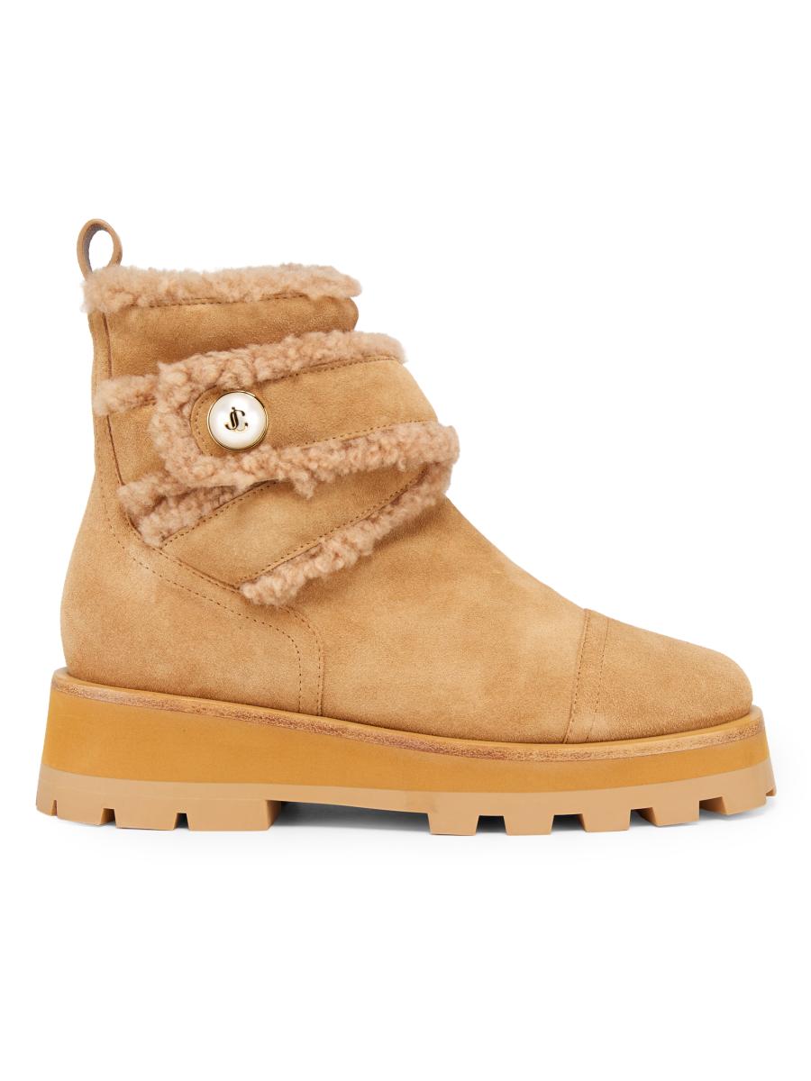 Jimmy Choo Meena Shearling Suede Ankle Boots | Saks Fifth Avenue