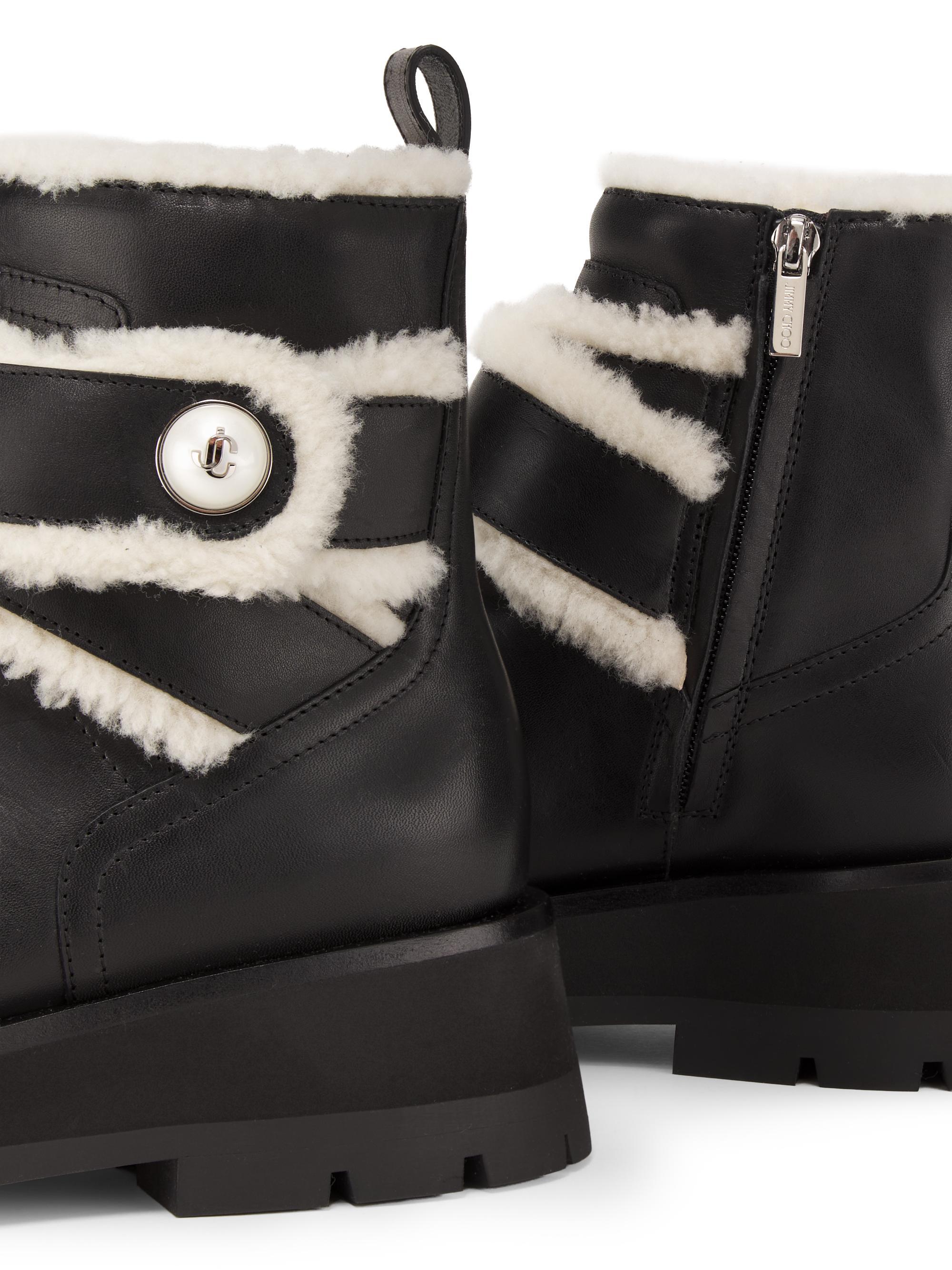 Jimmy Choo Meena Leather Shearling Ankle Boots | Saks Fifth Avenue