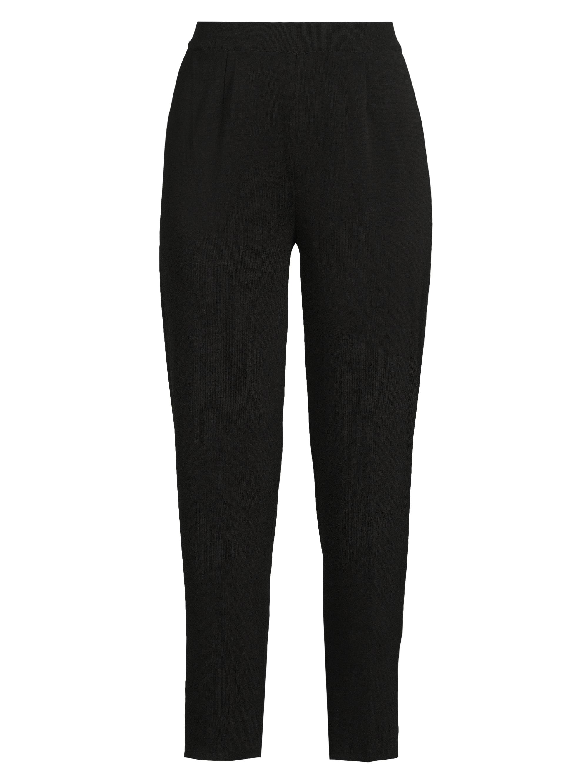 Misook Women's Nancy Knit Straight-Leg Pants - Black