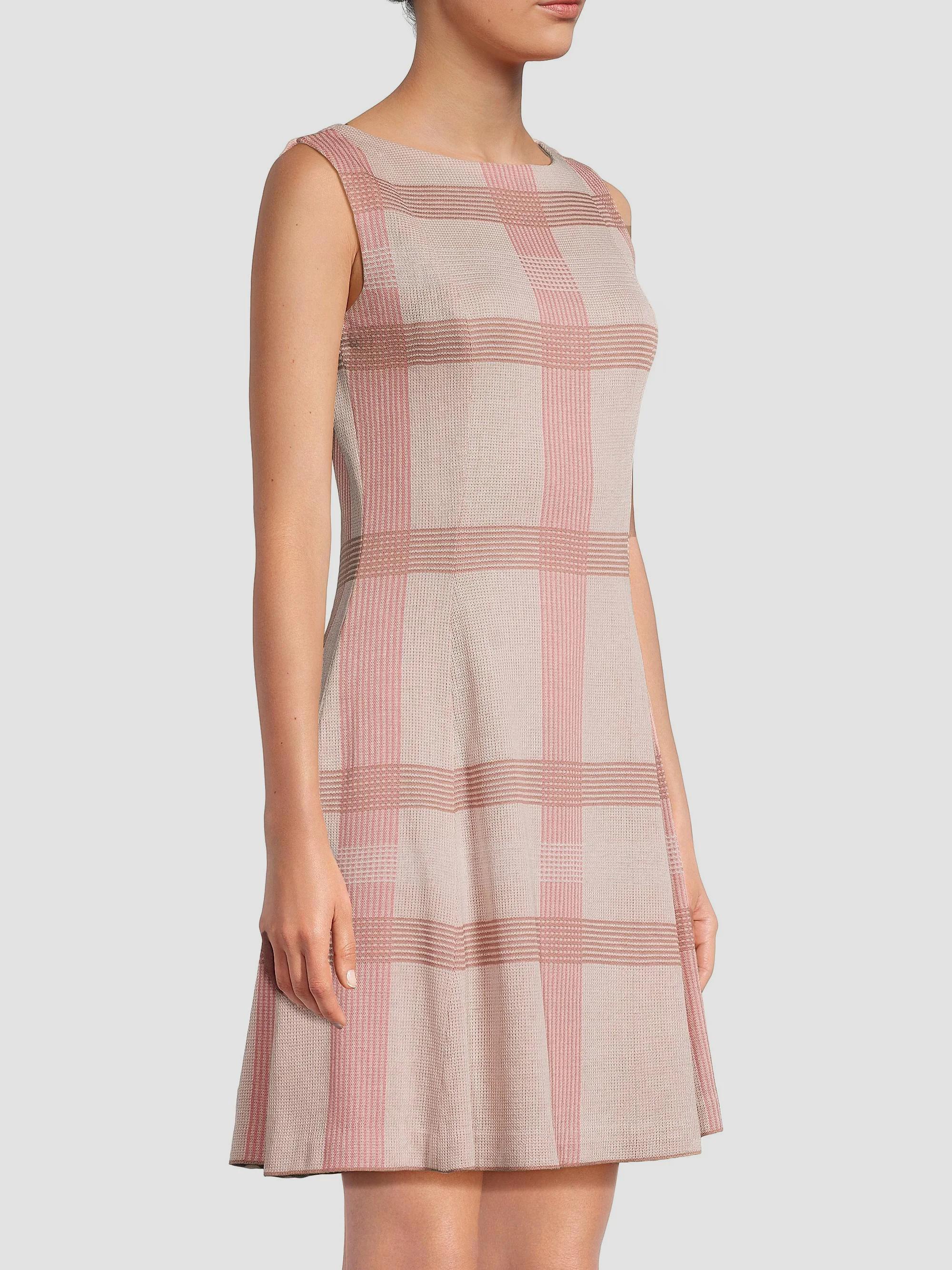 plaid knit mini dress Misook Fit and Flare - Honey/Charmeuse DEC22_25DRESSES