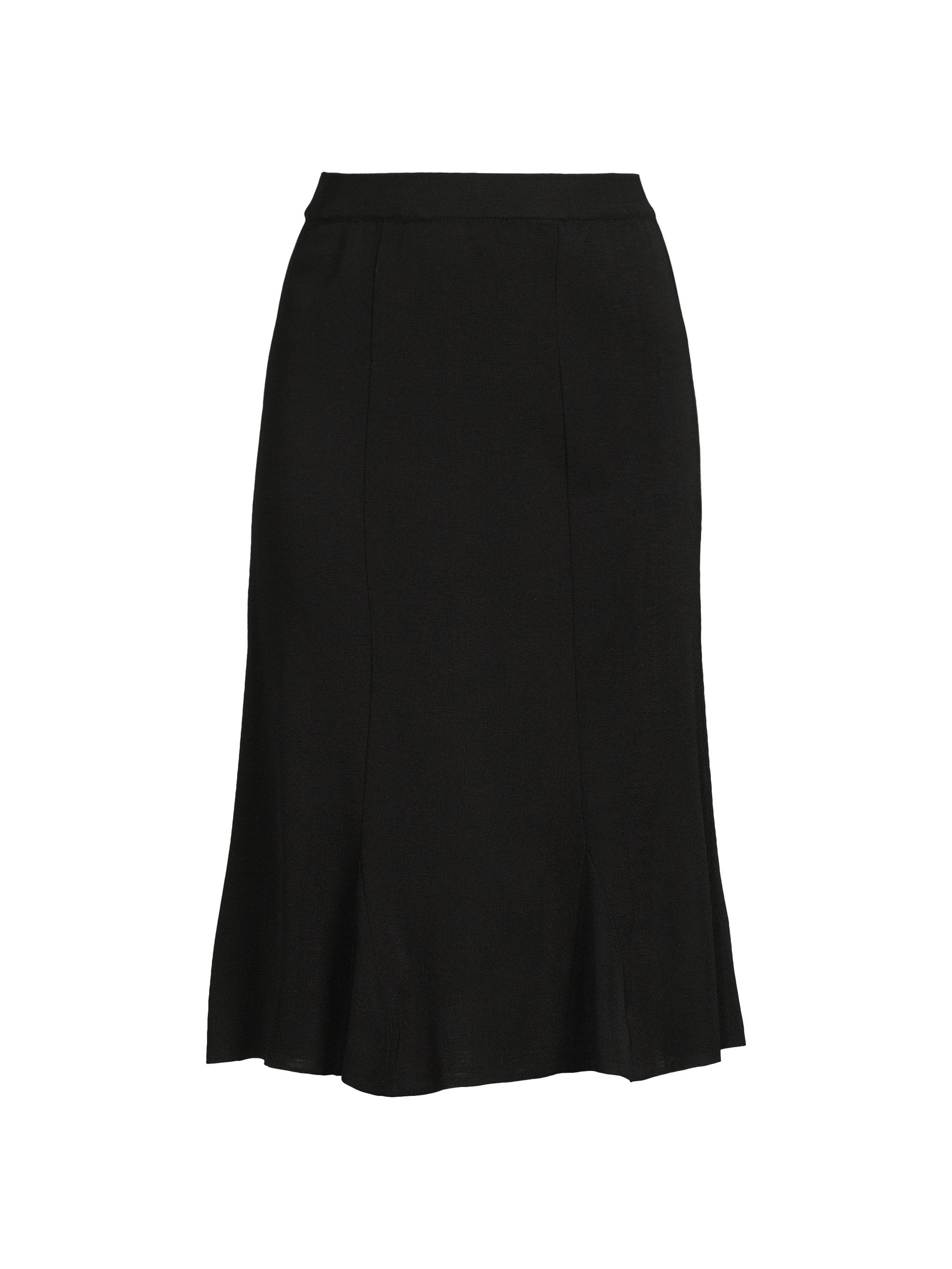 Misook Women's Mylana Gored Knit Midi-Skirt - Black