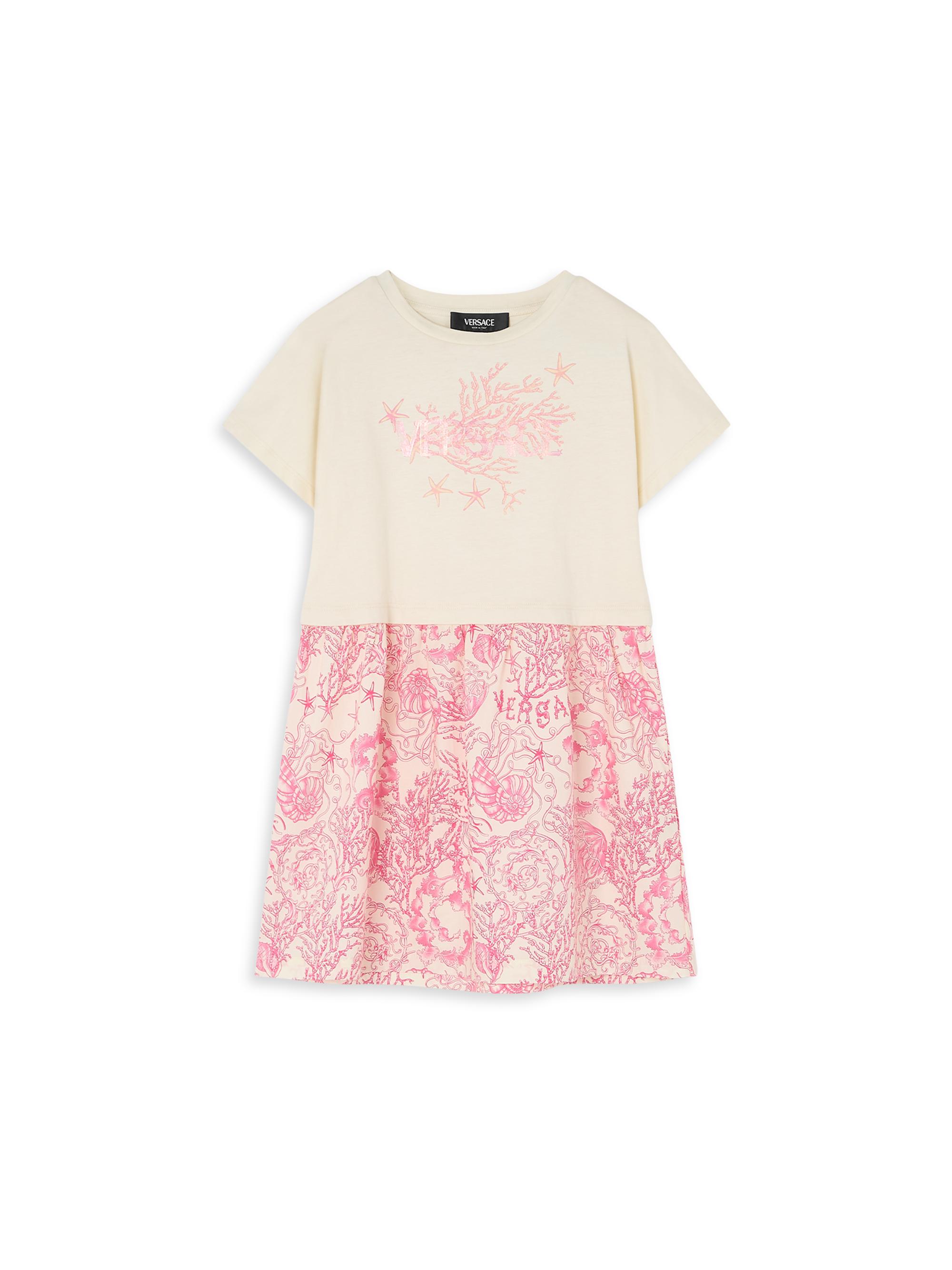 Versace Little Girl's & Girl's Coral Theatre Barocco Print Dress -  Guava