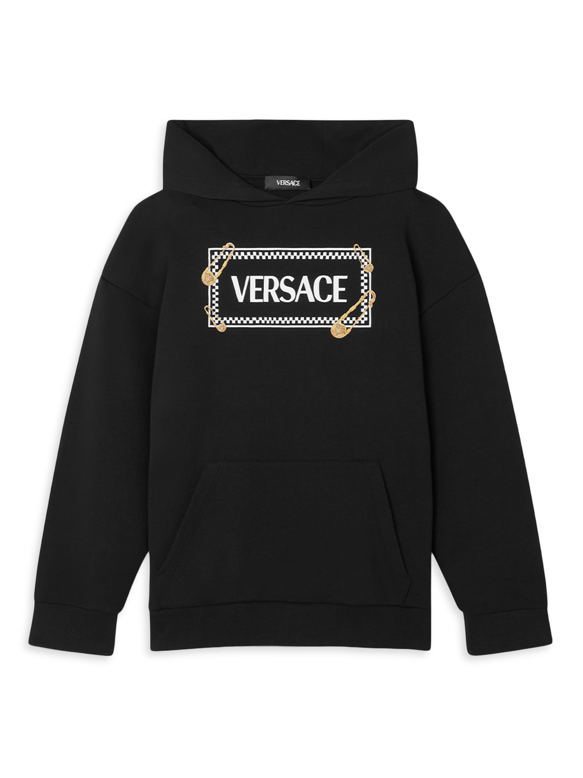 Versace Little Kid's & Kid's 90s Vintage Logo Hoodie - Black  Gold