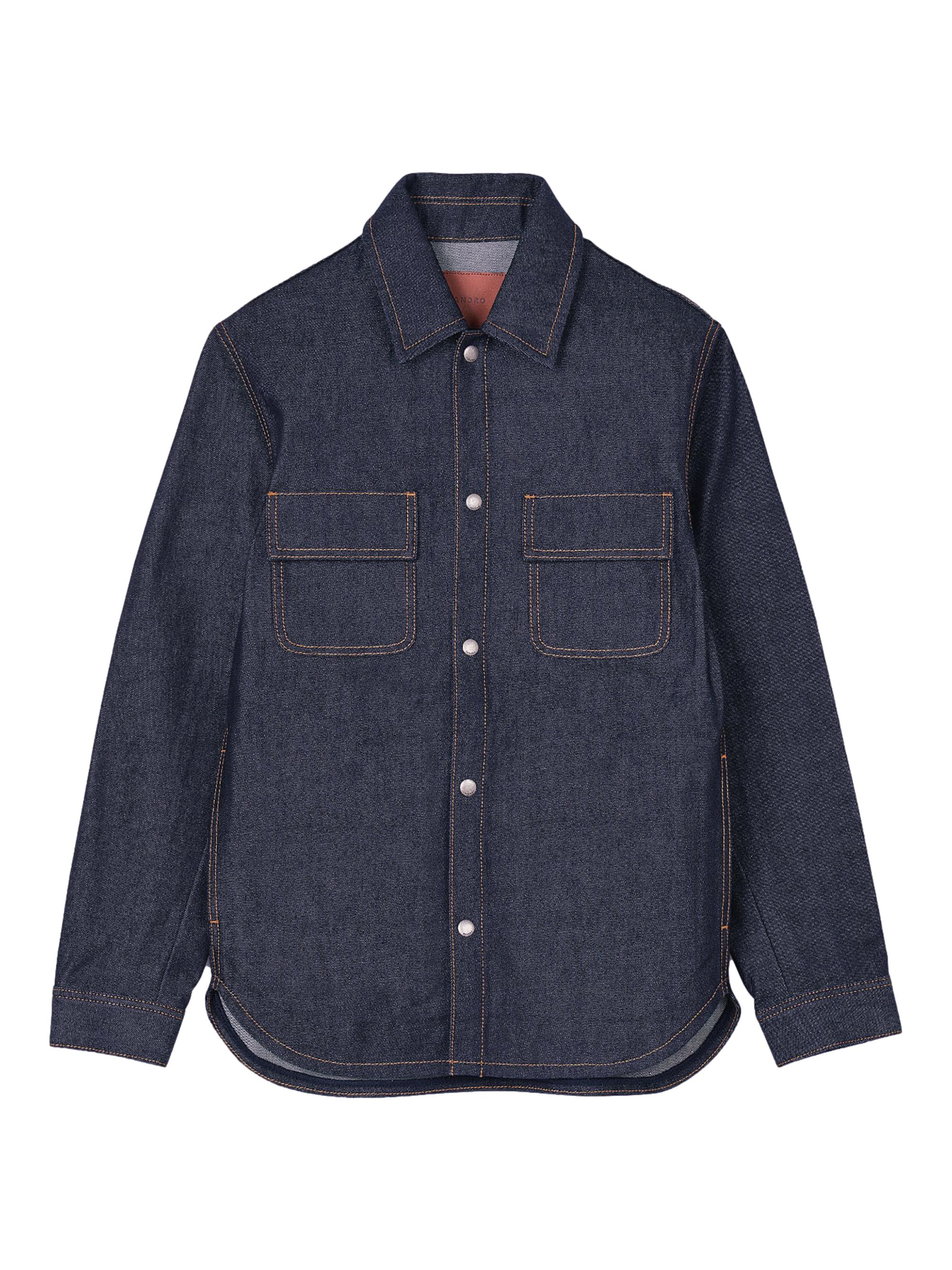 Sandro Men's Denim Oversized Shirt - Raw Denim