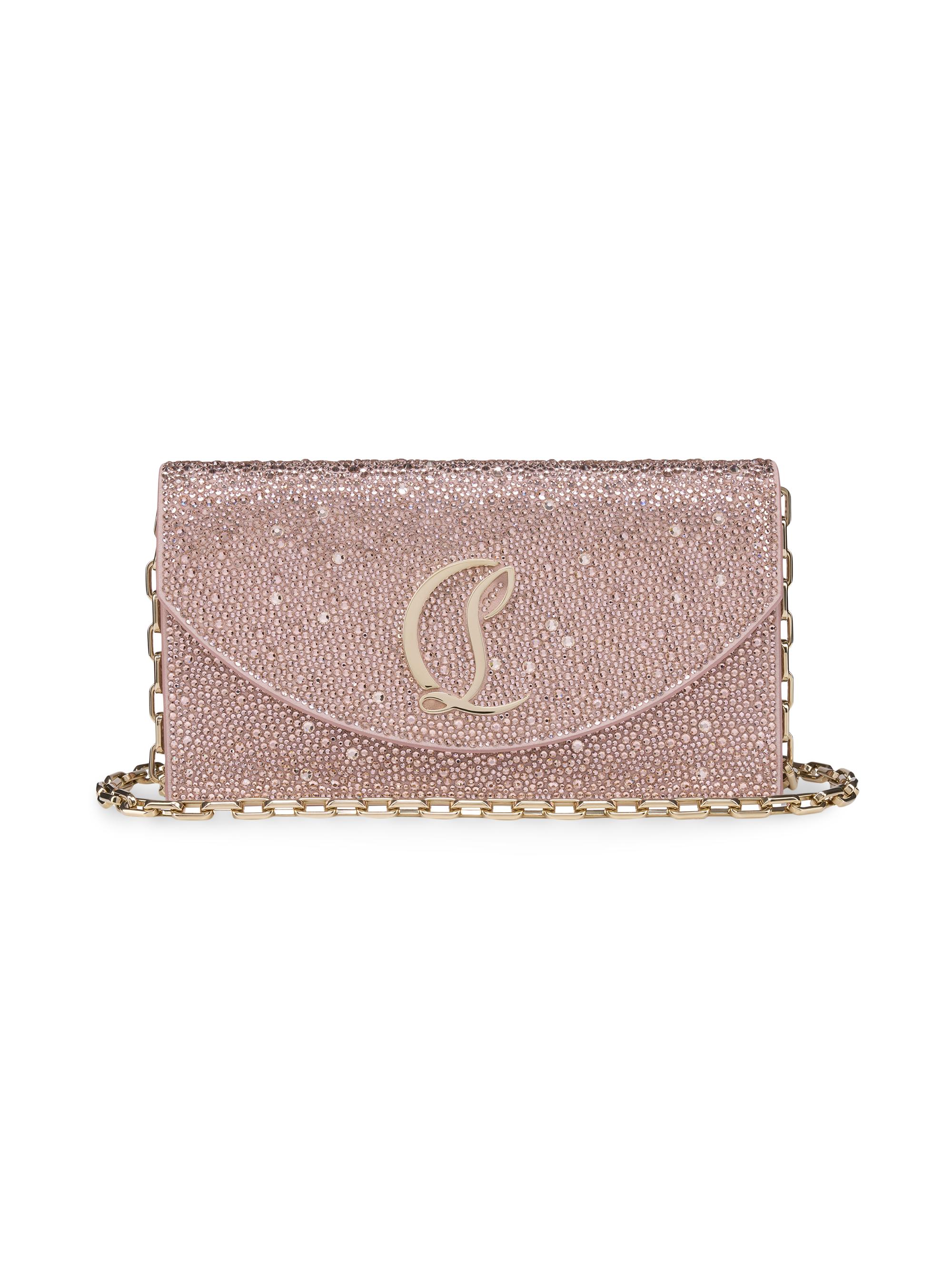 Christian Louboutin Women's Loubi54 Strass Leather Clutch - Vintage Rose