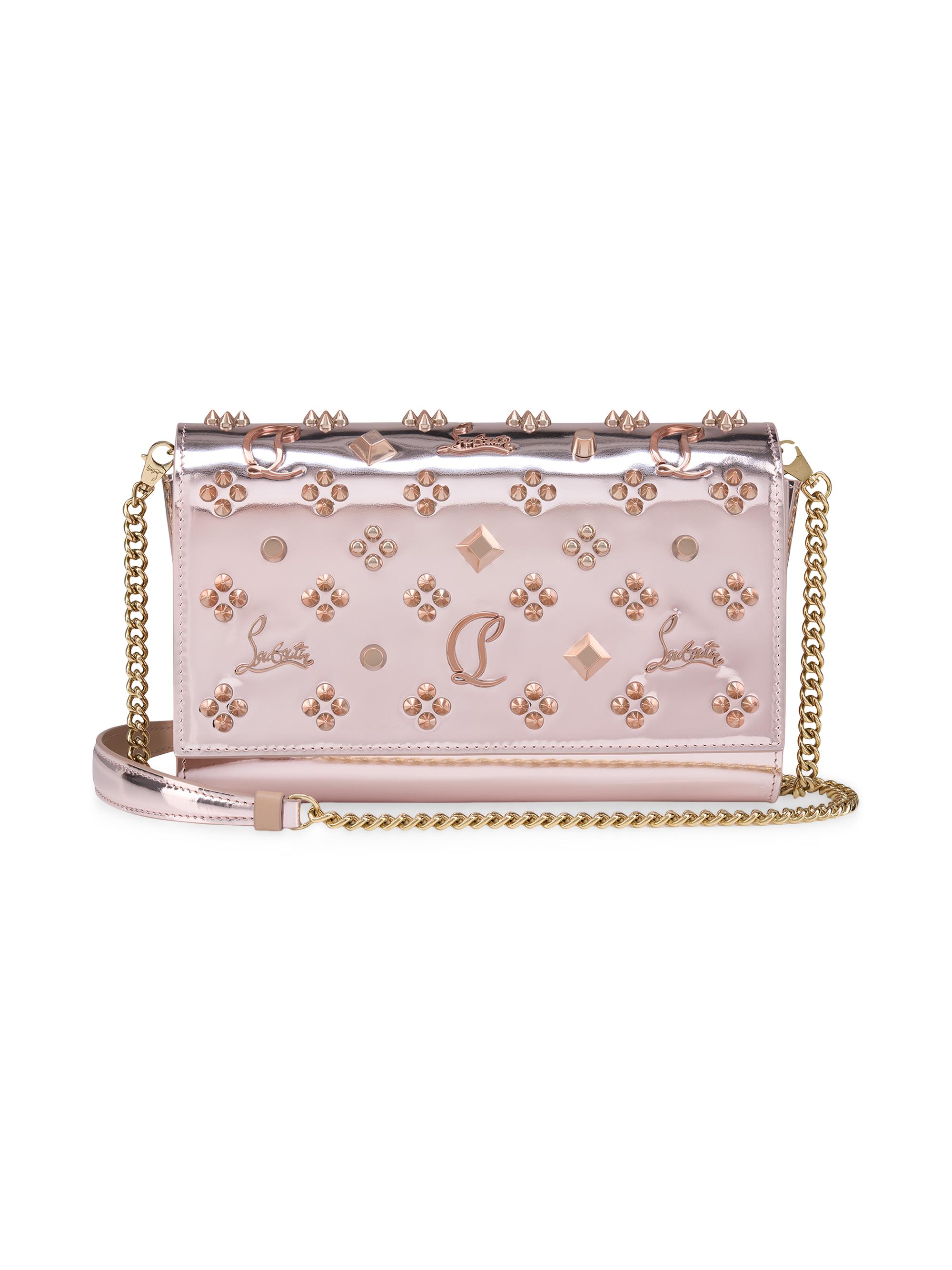 Christian Louboutin Women's Paloma Patent Leather Chain Wallet - Vintage Rose