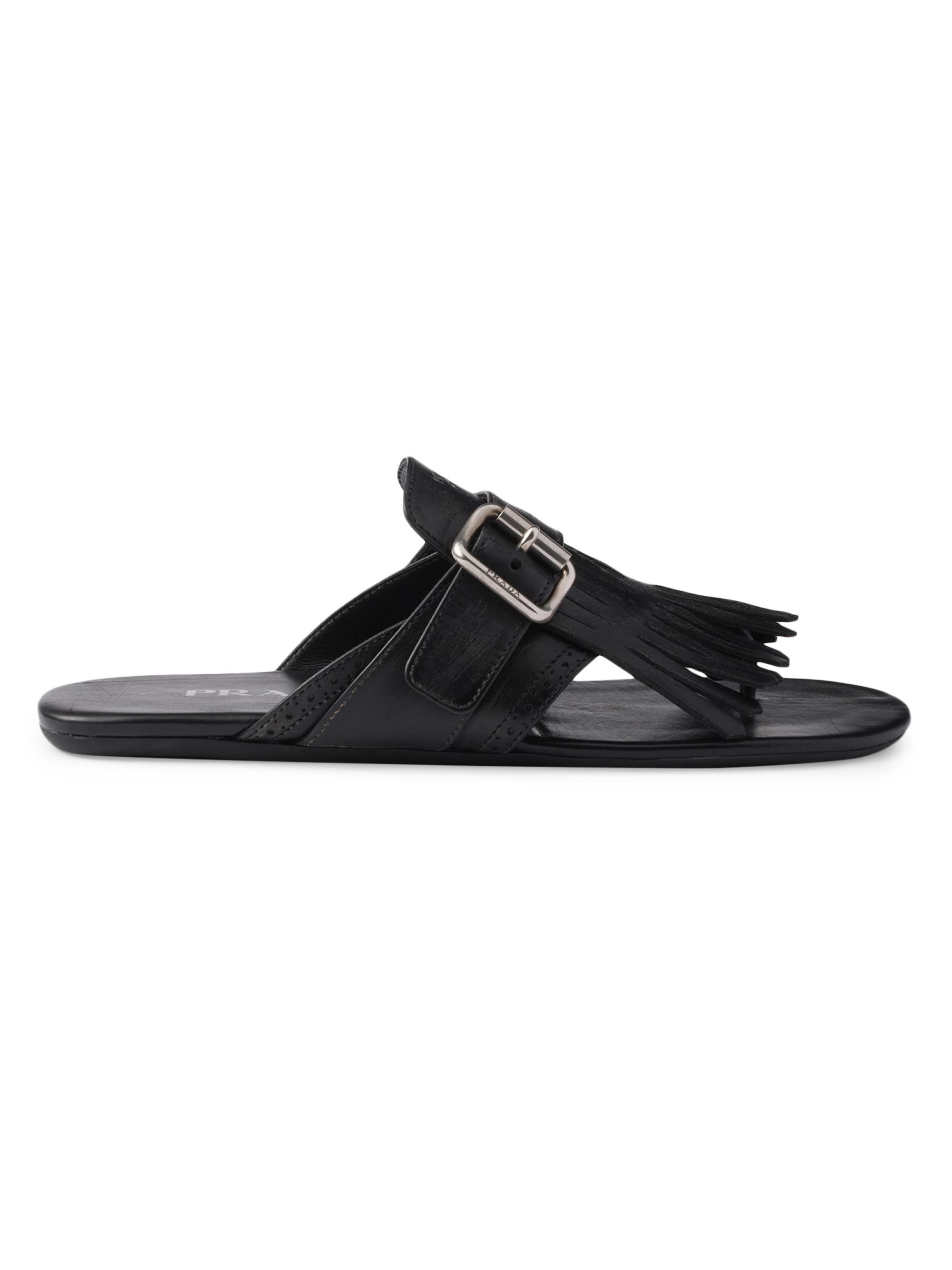 Prada Shuffle Leather Thong Sandals | Saks Fifth Avenue