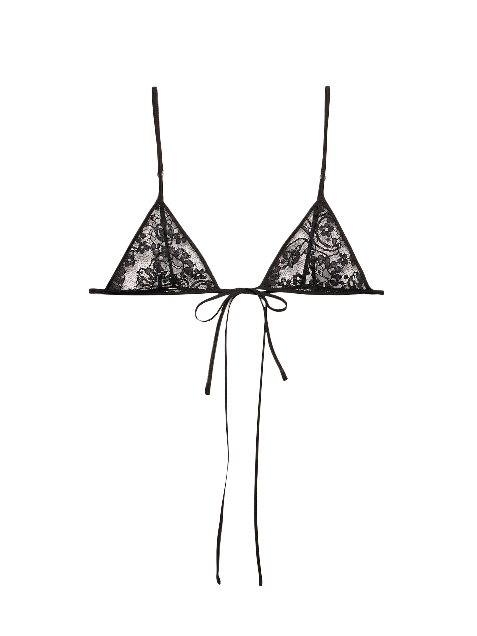 Prada Women's Lace Bra - Black