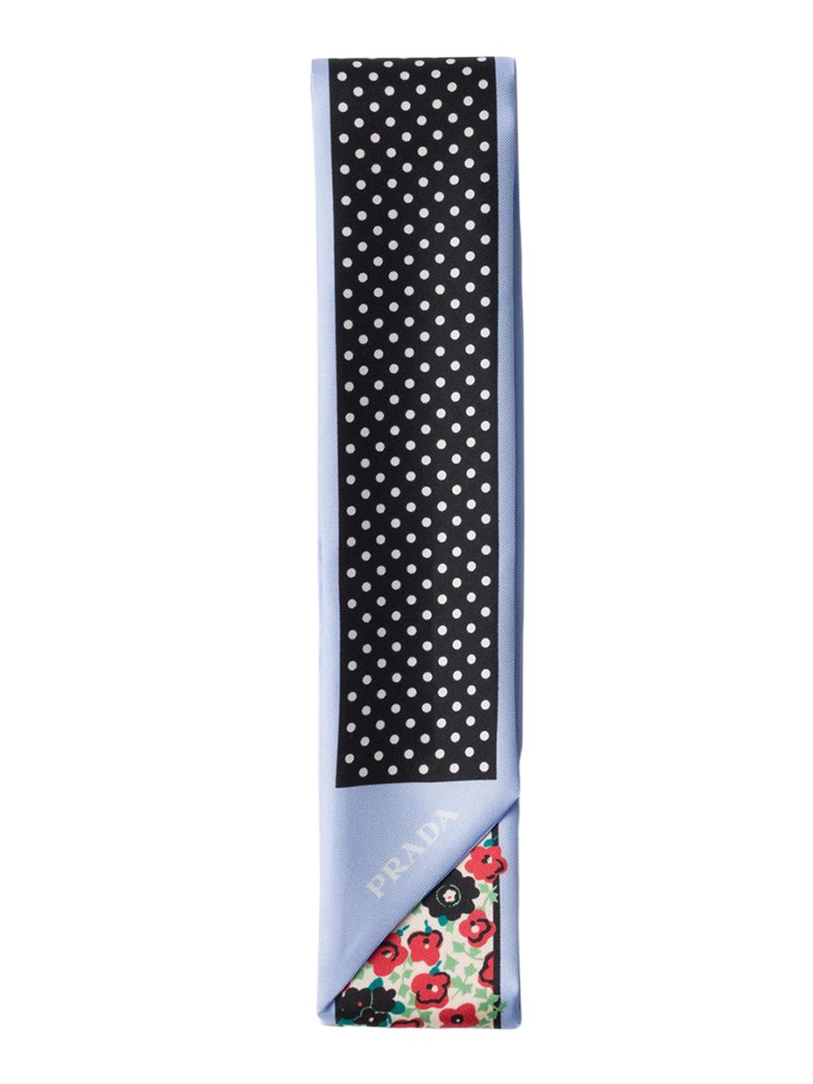 スカーフ PRADA Silk scarf Blue Prada Silk Scarf in Blue | Lyst