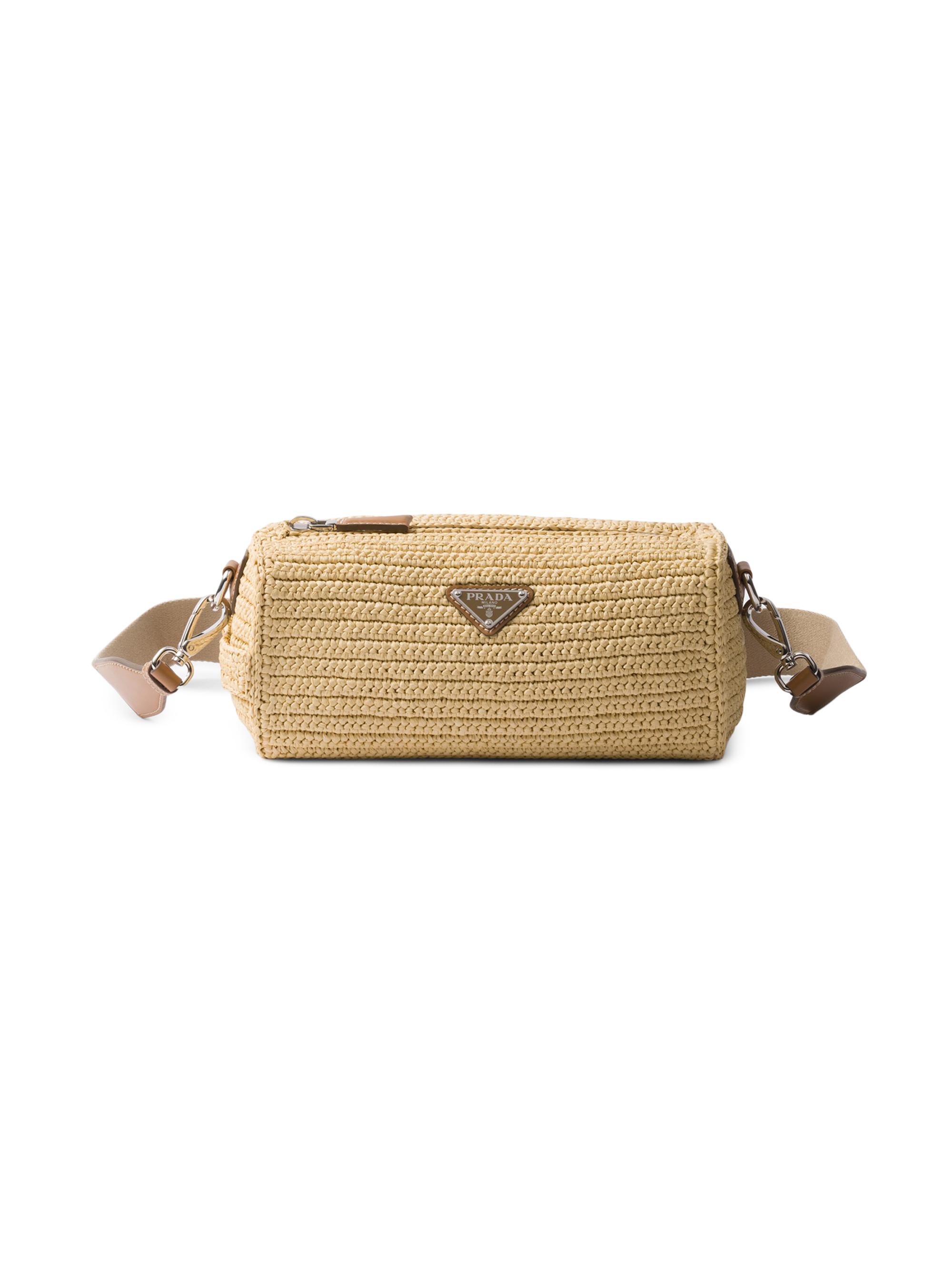 Prada Men's Crochet Shoulder Bag - Beige Khaki