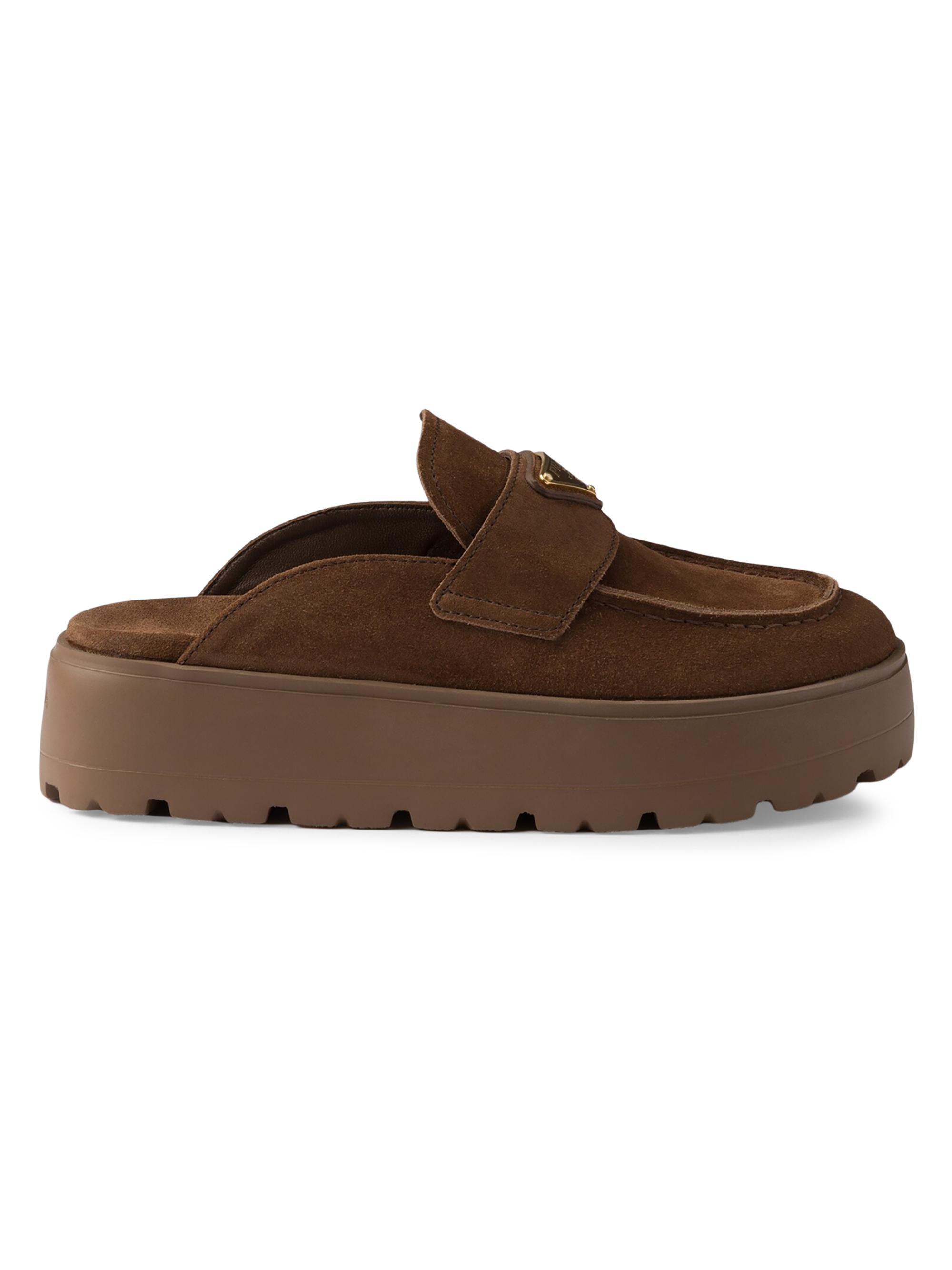 Prada Suede Flatform Mules | Saks Fifth Avenue