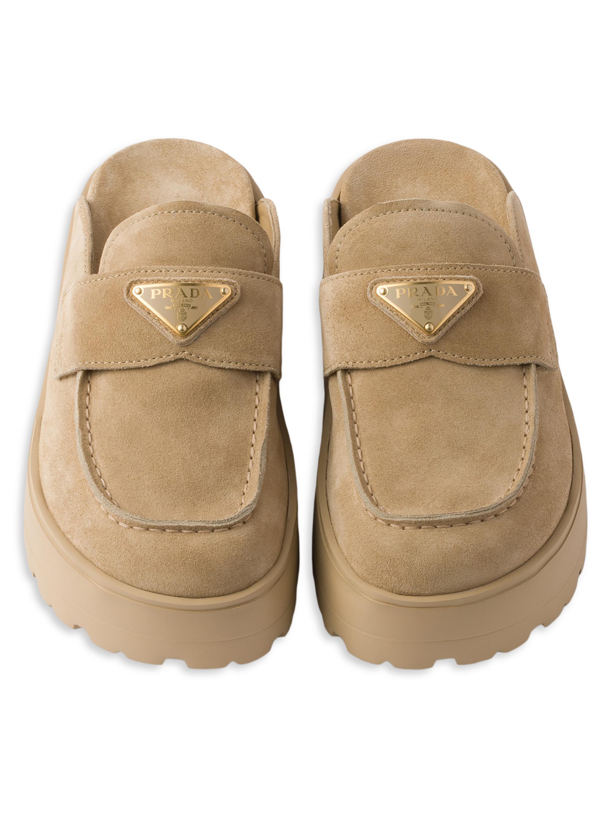 Prada Suede Flatform Mules | Saks Fifth Avenue