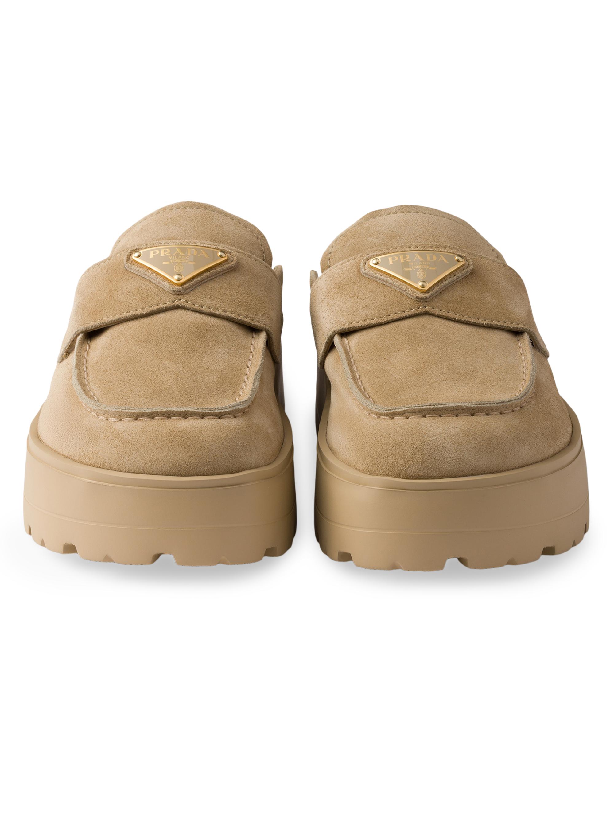 Prada Suede Flatform Mules | Saks Fifth Avenue