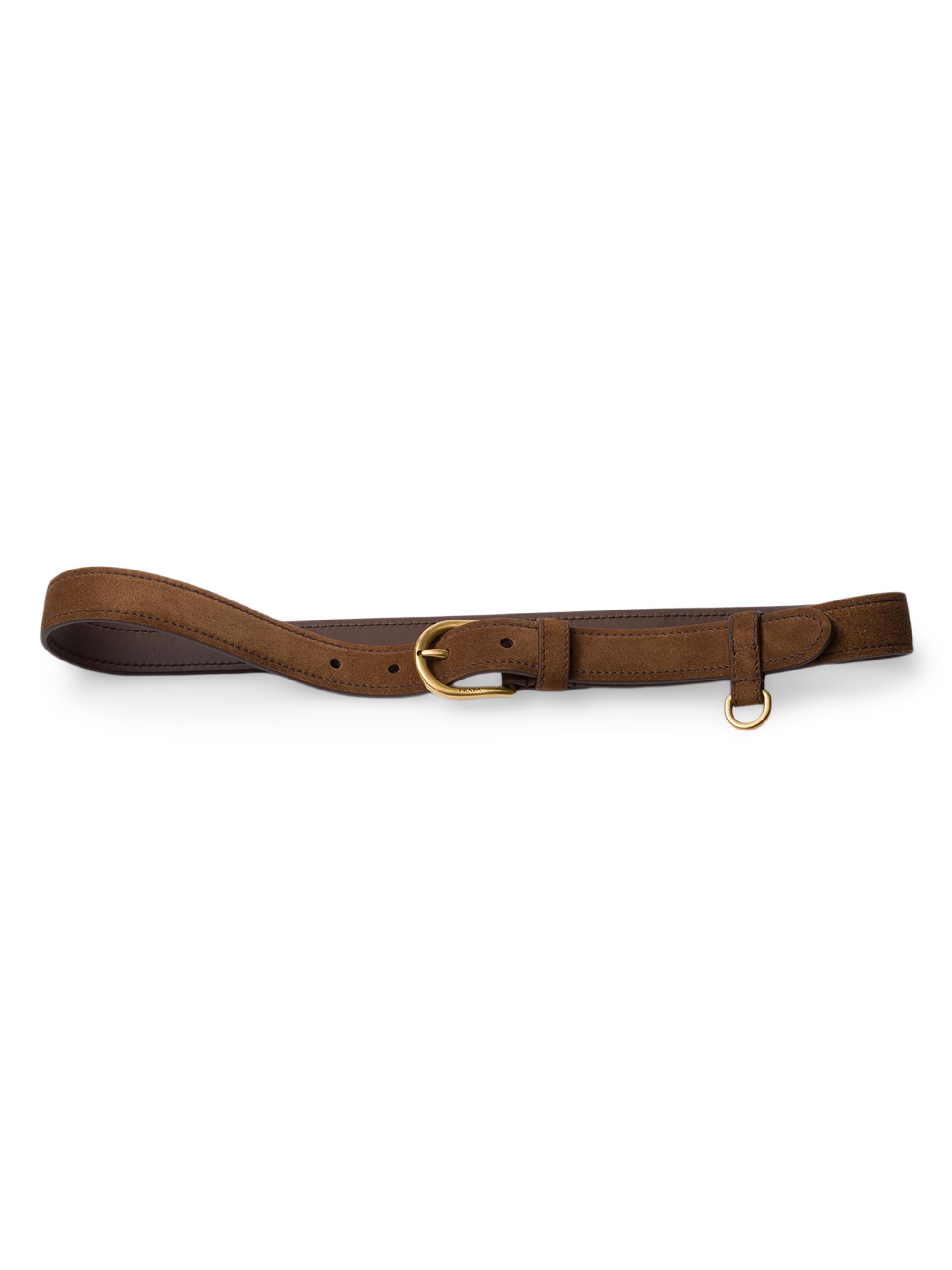 Prada Women's Suede Belt - Brown