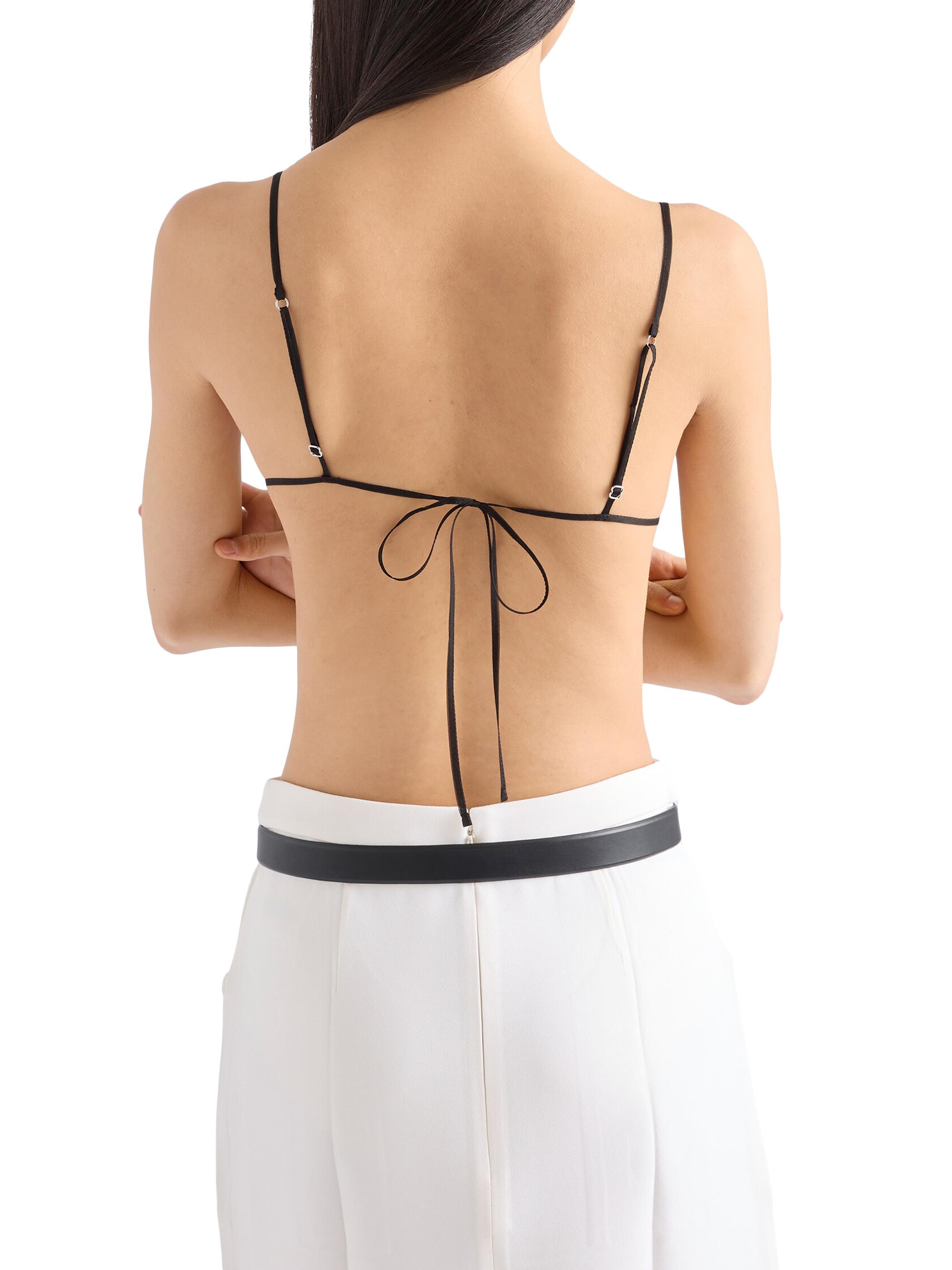 Prada Polka-Dot Silk Chiffon Bra Top | Saks Fifth Avenue