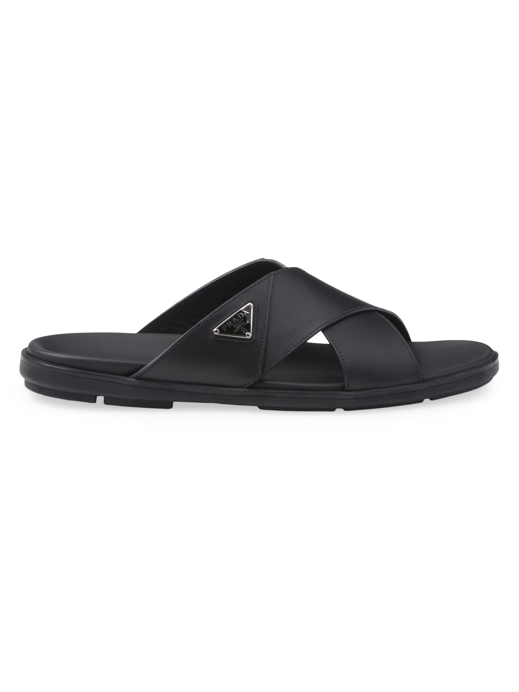 Prada Leather Strap Sandals | Saks Fifth Avenue