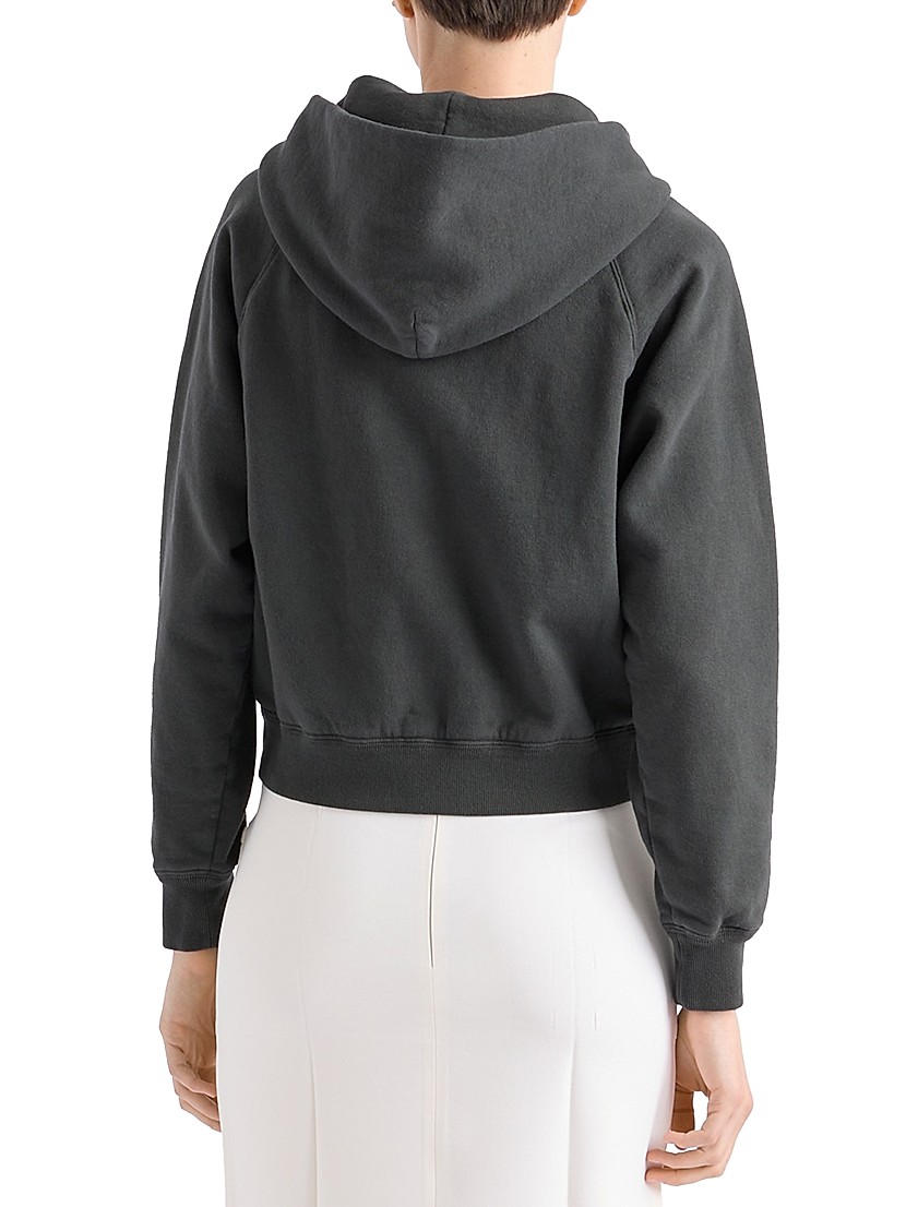 Shop Prada Cotton Zipper Hoodie | Saks Fifth Avenue Shop Prada Cotton Zipper Hoodie | Saks Fifth Avenue